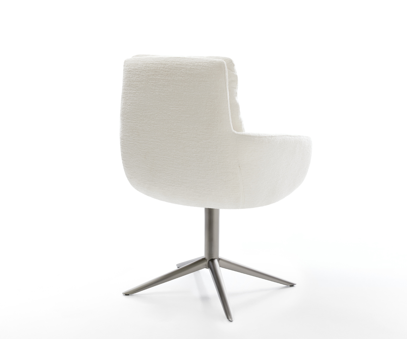 Étkezőszék Abelia-Flex karfás bouclé puha bézs kereszt láb grafit 360° forgatható billenő funkció - Image 5