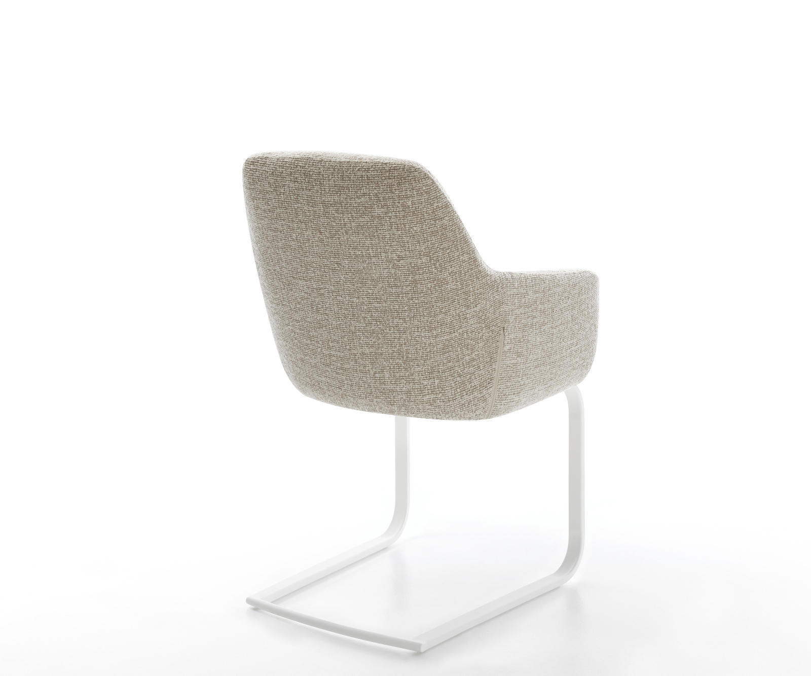 Étkezőszék Pejo-Flex szövött szövet puha bézs konzolos láb lapos fehér zsákrugó - Image 5