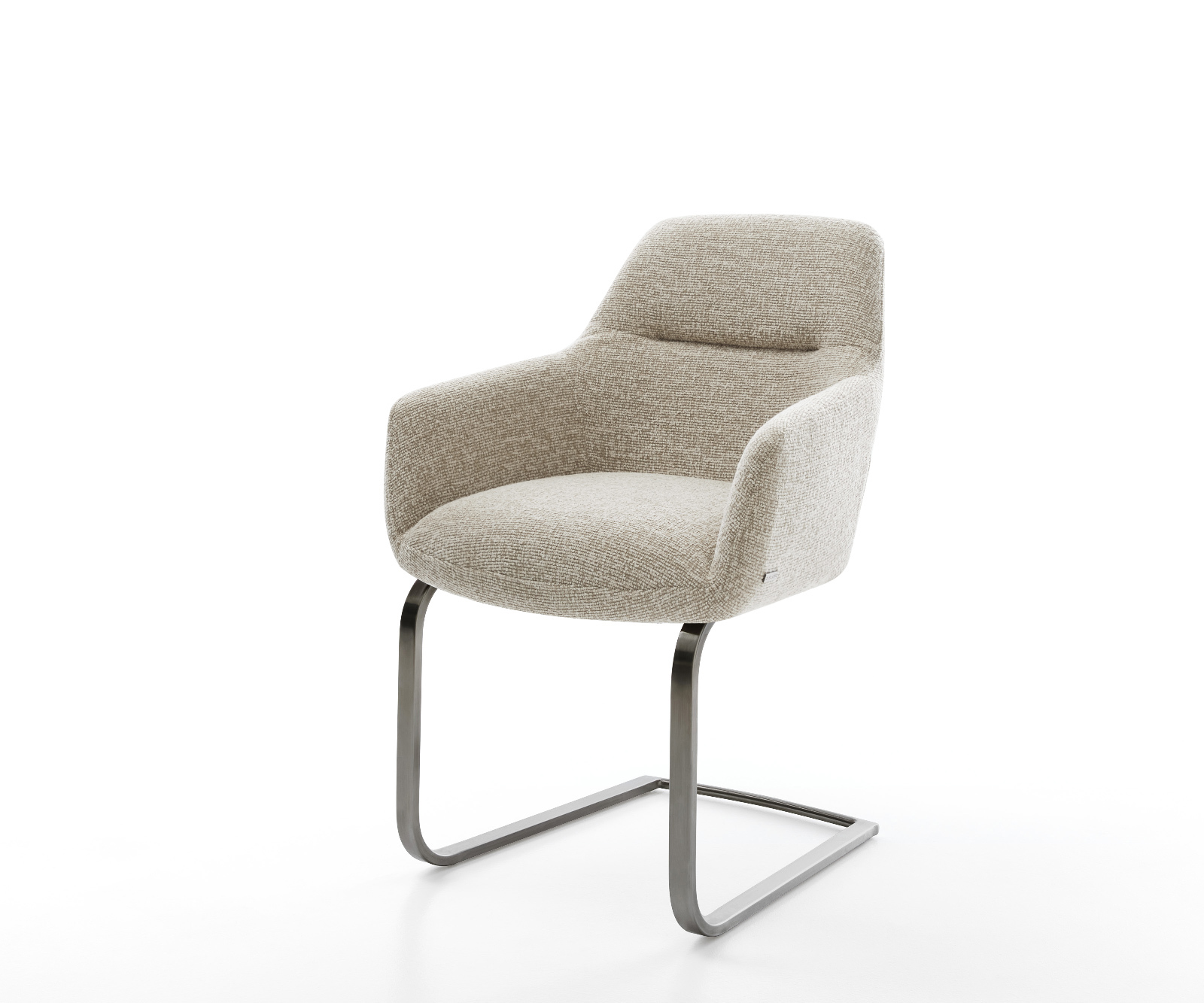 Étkezőszék Pejo-Flex szövött szövet puha bézs konzolos lapos antracit zsákrugós