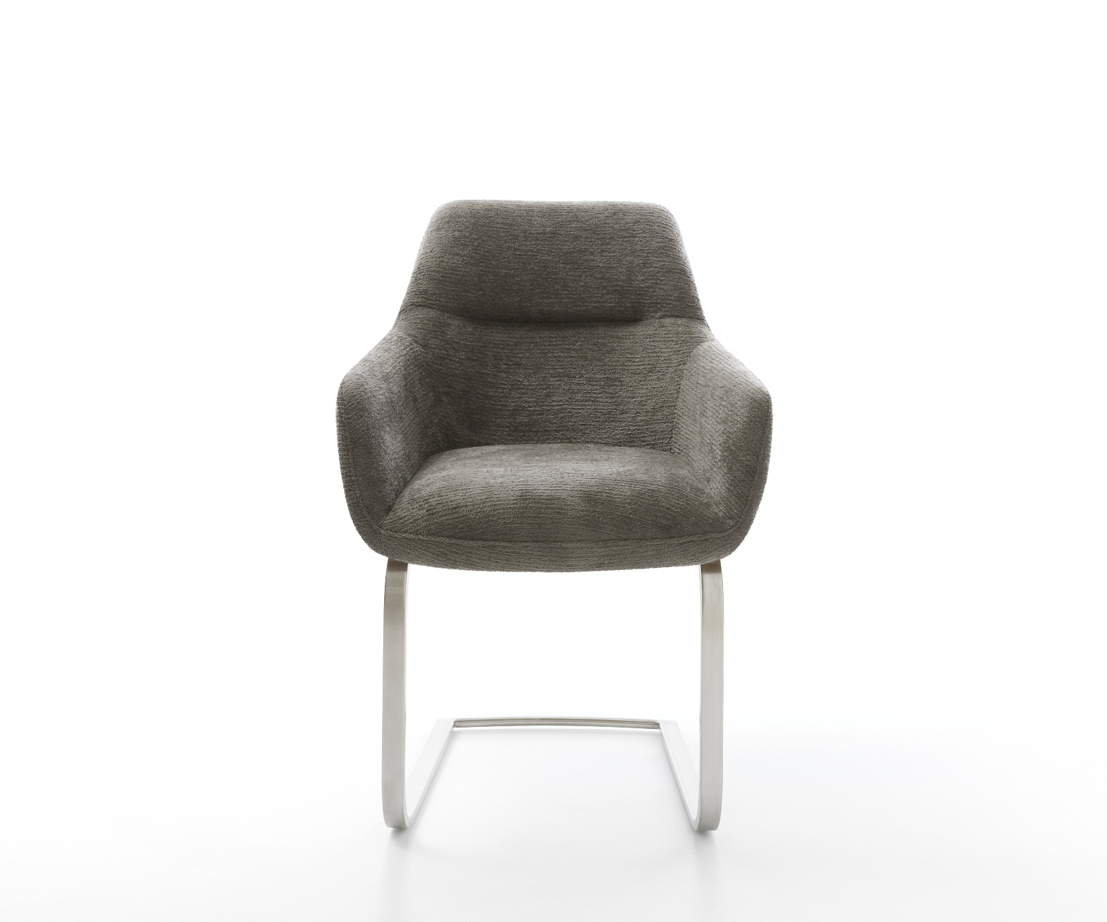 Étkezőszék Pejo-Flex bouclé puha sötét bézs konzolos lapos rozsdamentes acél zsákrugós ülőfelület - Image 2