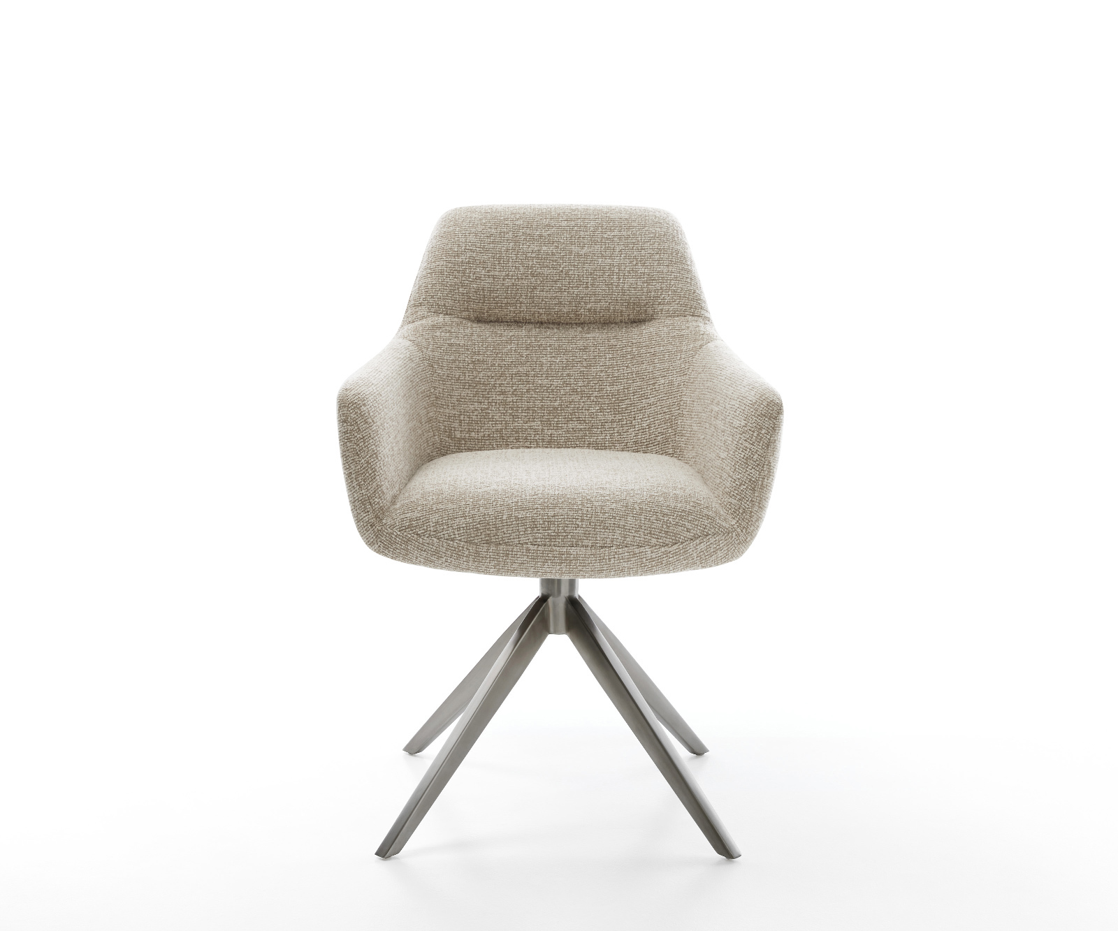 Étkezőszék Pejo-Flex szövött szövet puha bézs kereszt láb széles grafit 360° forgatható billenő zsákrugós matrac - Image 2