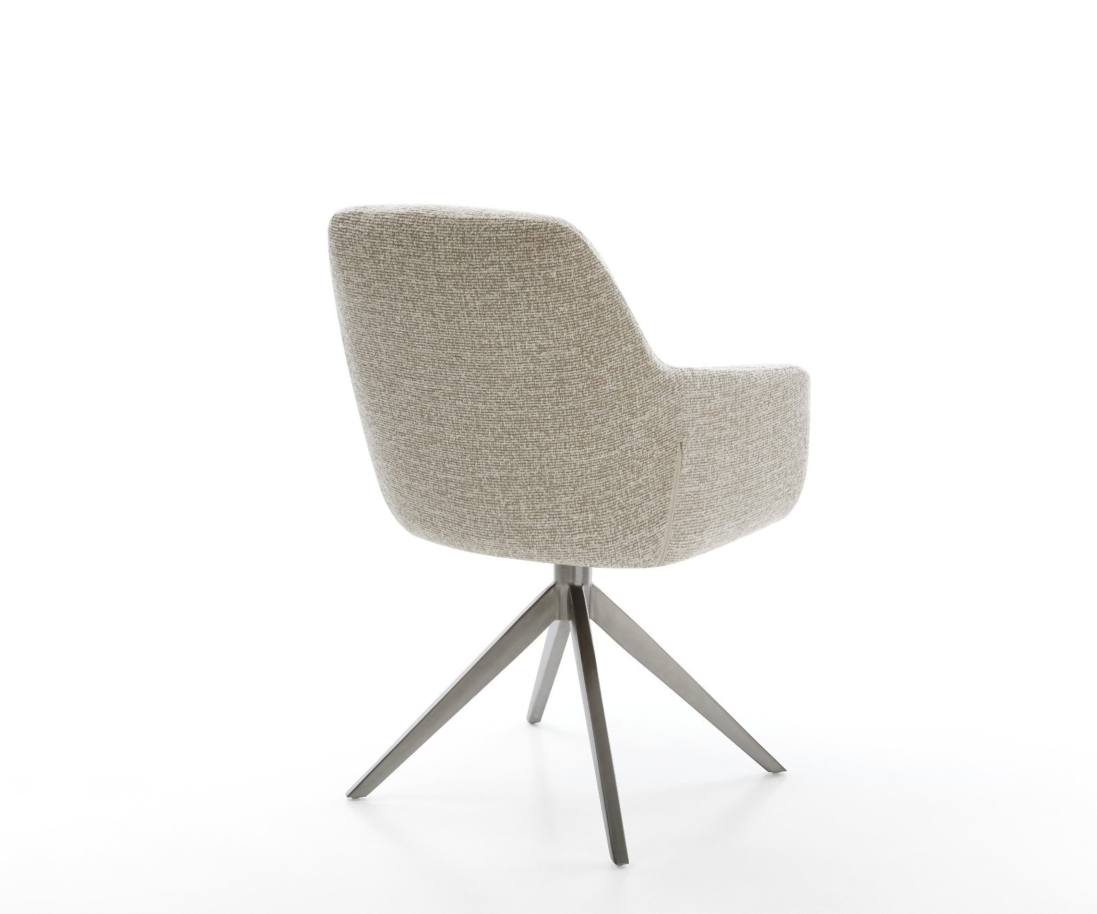 Étkezőszék Pejo-Flex szövött szövet puha bézs kereszt láb széles grafit 360° forgatható billenő zsákrugós matrac - Image 5