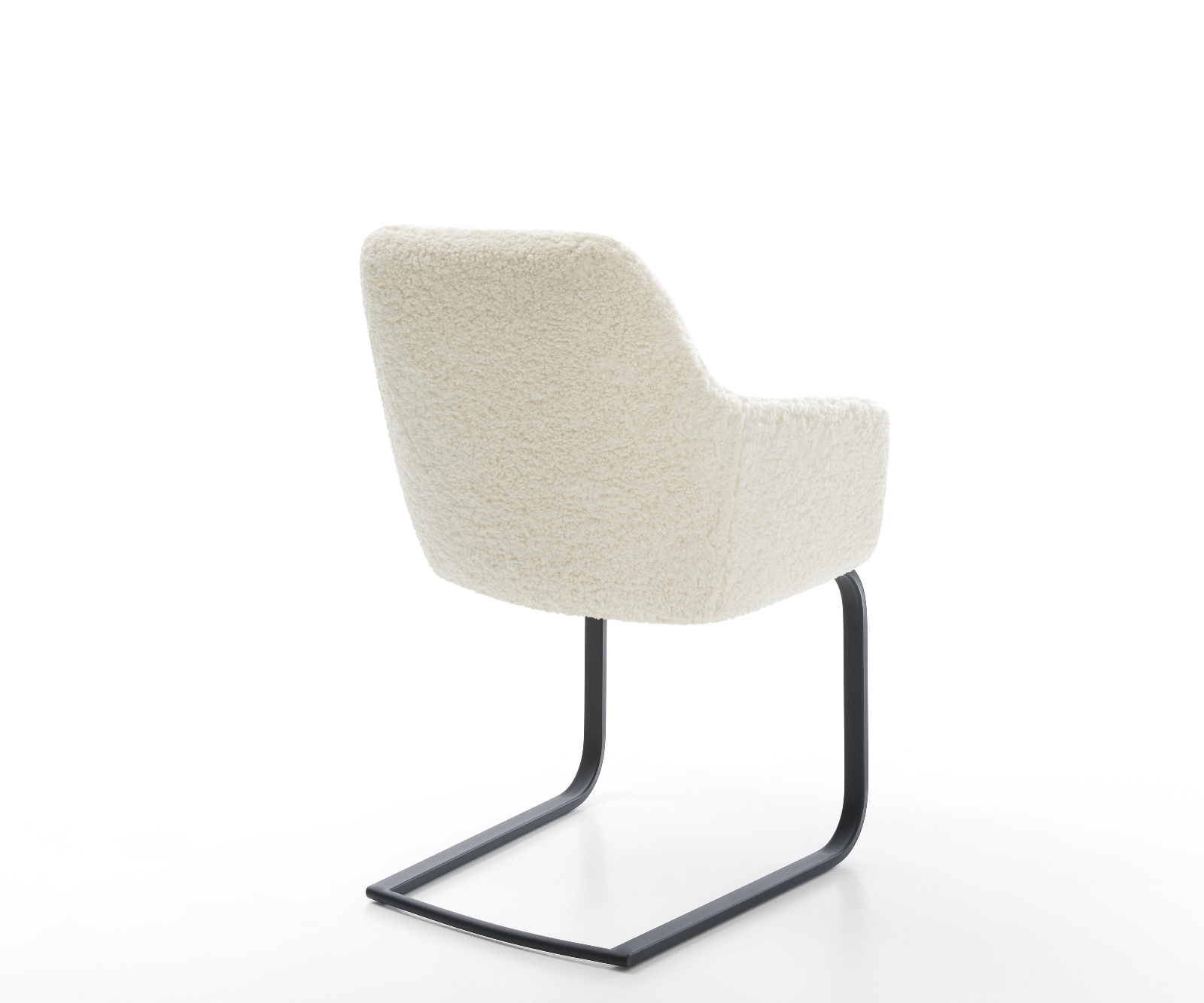 Étkezőszék Pejo-Flex teddy szövet bézs konzolos lapos fekete zsákrugós - Image 5