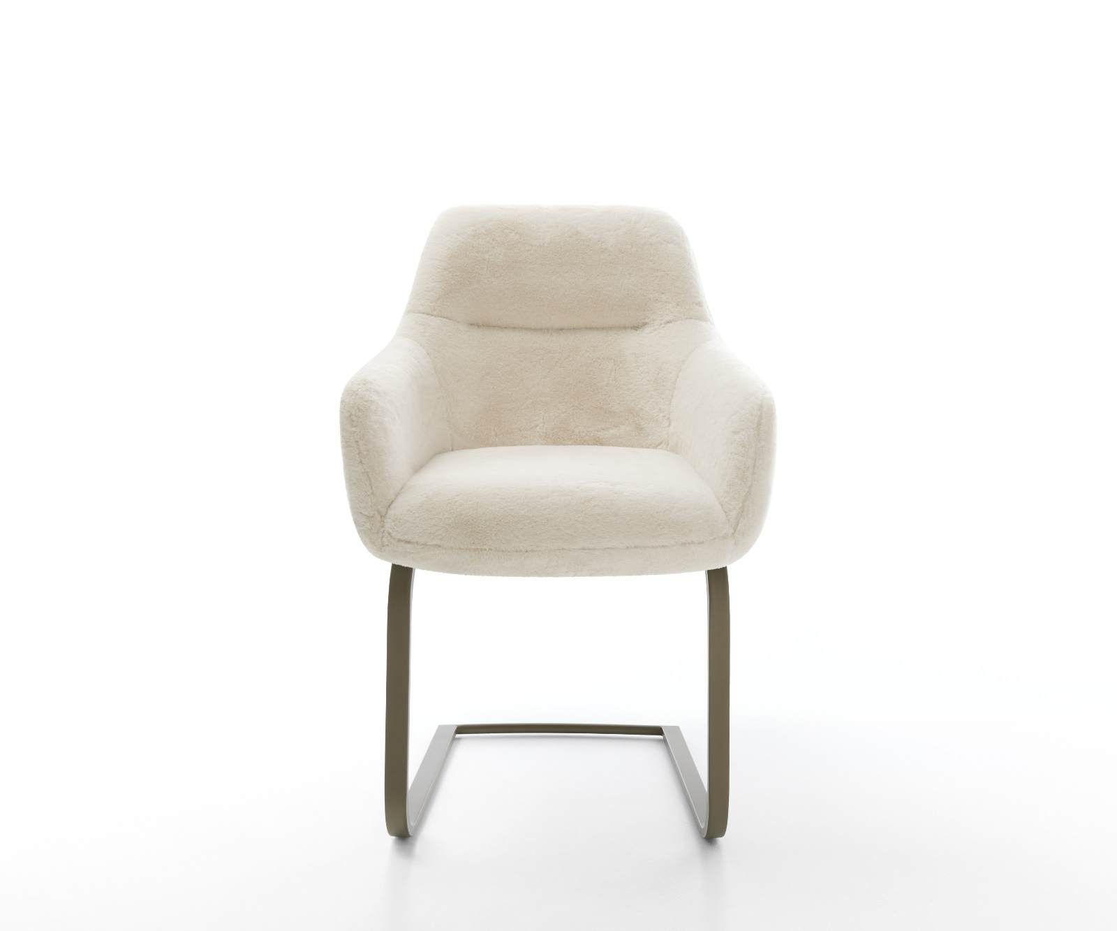 Étkezőszék Pejo-Flex plüss kordbársony krémfehér étkezőszék lapos titán színű hatású zsákrugós - Image 2