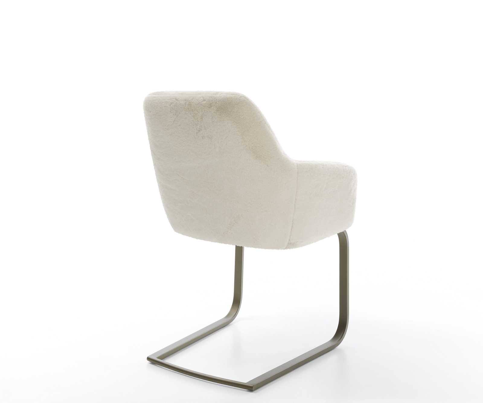 Étkezőszék Pejo-Flex plüss kordbársony krémfehér étkezőszék lapos titán színű hatású zsákrugós - Image 5