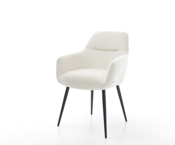 Étkezőszék Pejo-Flex bouclé puha bézs 4 láb kúpos fekete zsákrugó