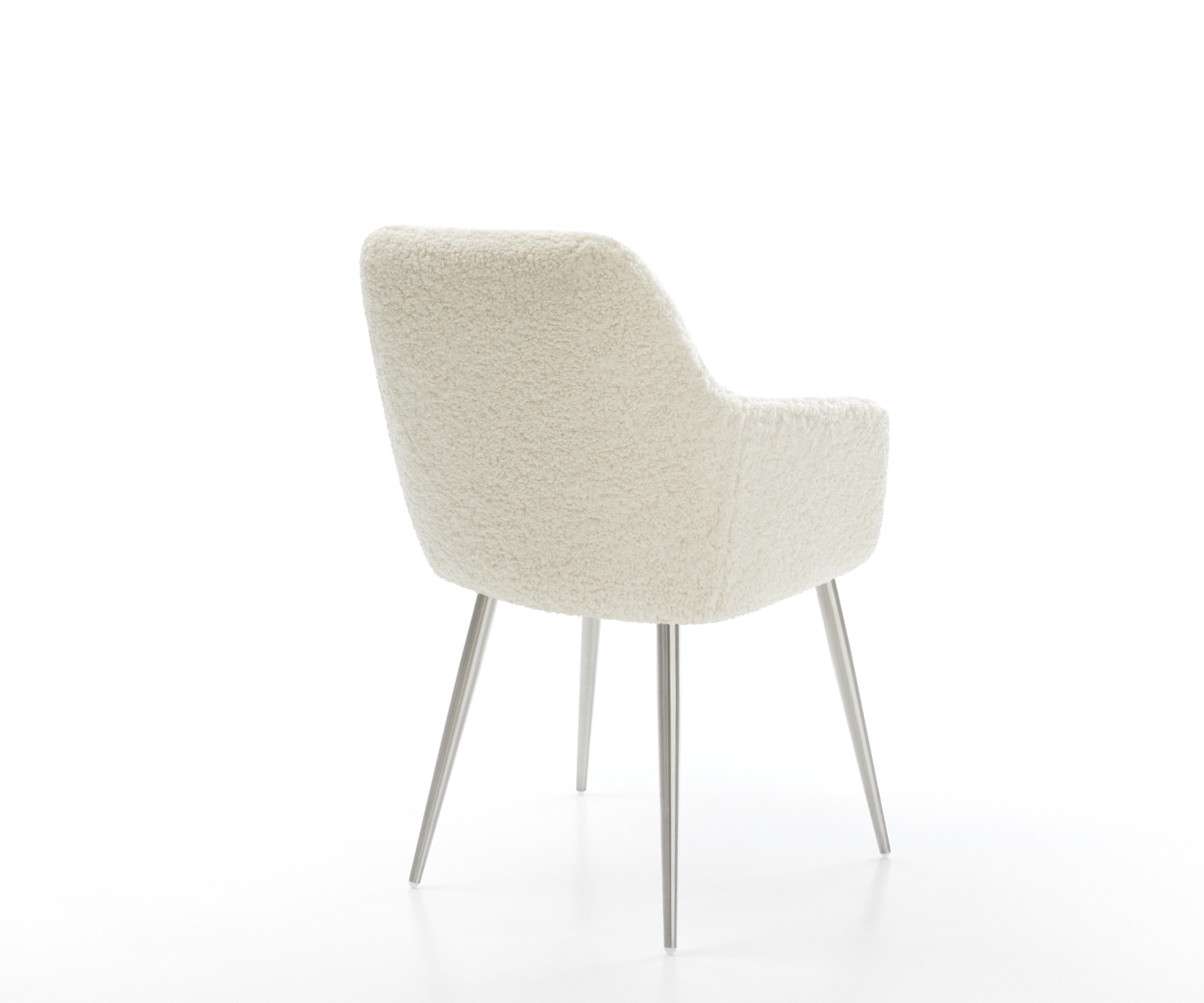 Étkezőszék Pejo-Flex teddy szövet bézs 4 láb kúpos rozsdamentes acél zsákrugó - Image 5