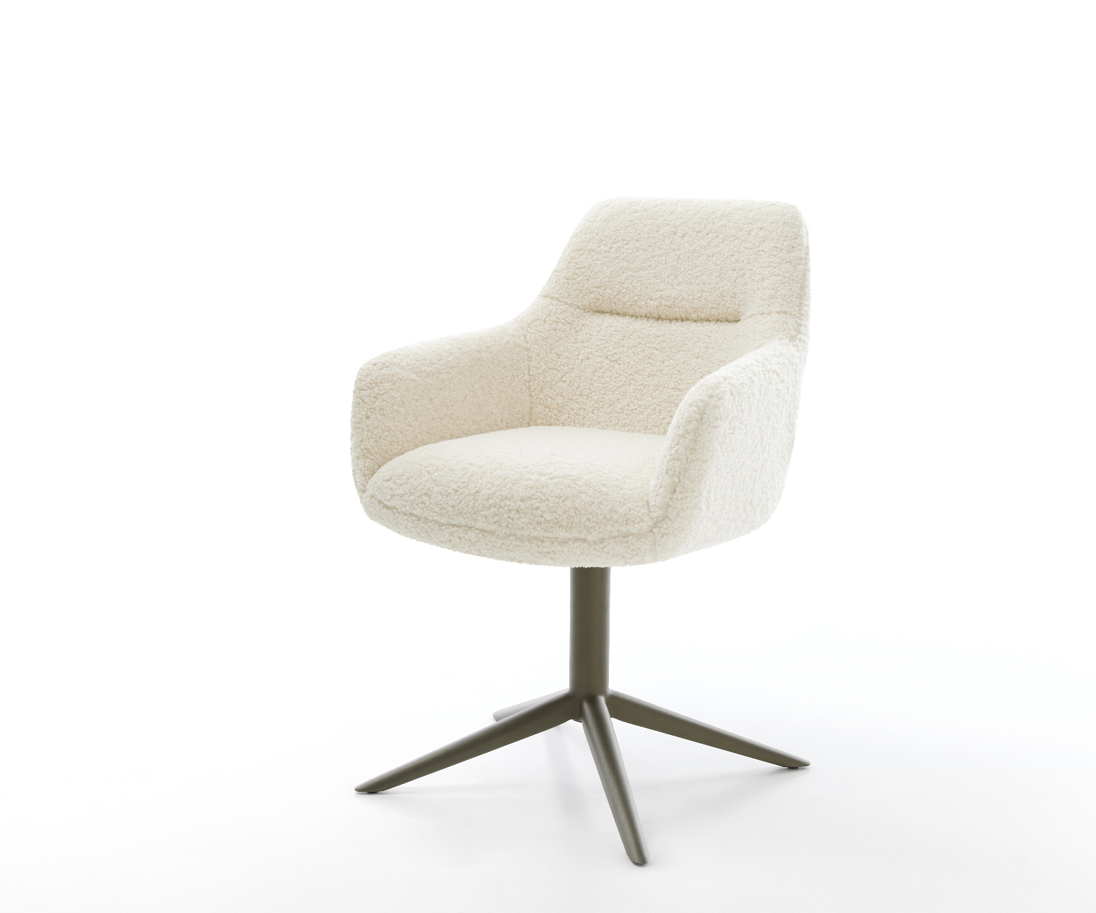 Étkezőszék Pejo-Flex teddy szövet bézs kereszt láb titán színű hatvan fokban forgatható billenő funkció zsákrugós matrac