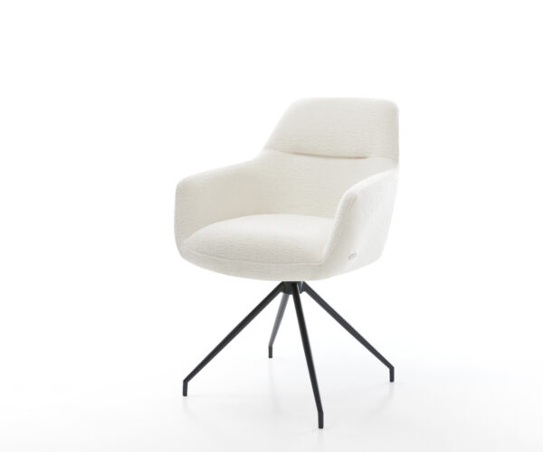 Étkezőszék Pejo-Flex bouclé puha bézs kereszt láb kúpos fekete zsákrugó