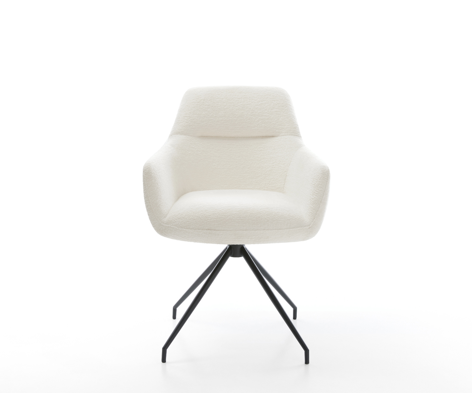 Étkezőszék Pejo-Flex bouclé puha bézs kereszt láb kúpos fekete zsákrugó - Image 2