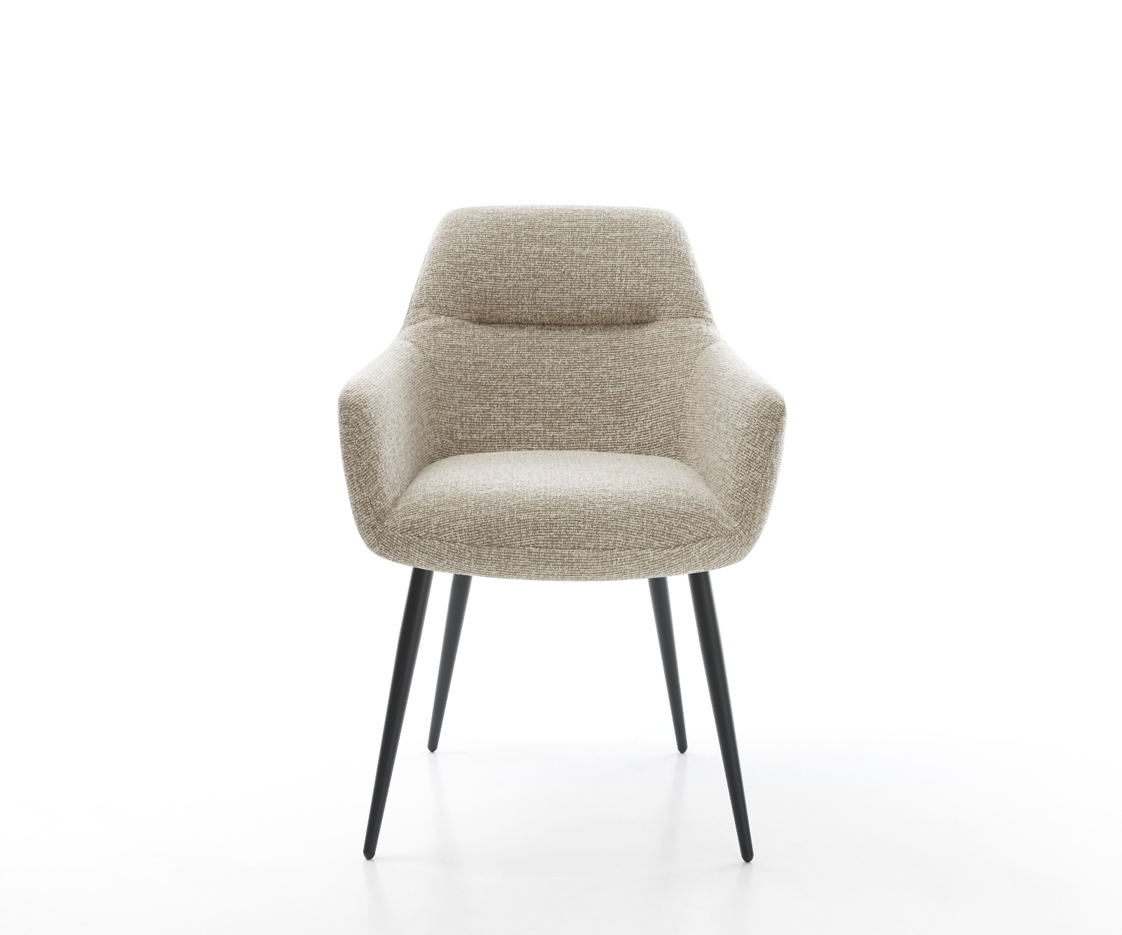 Étkezőszék Pejo-Flex szövött szövet puha bézs 4 láb kúpos fekete zsákrugó - Image 2