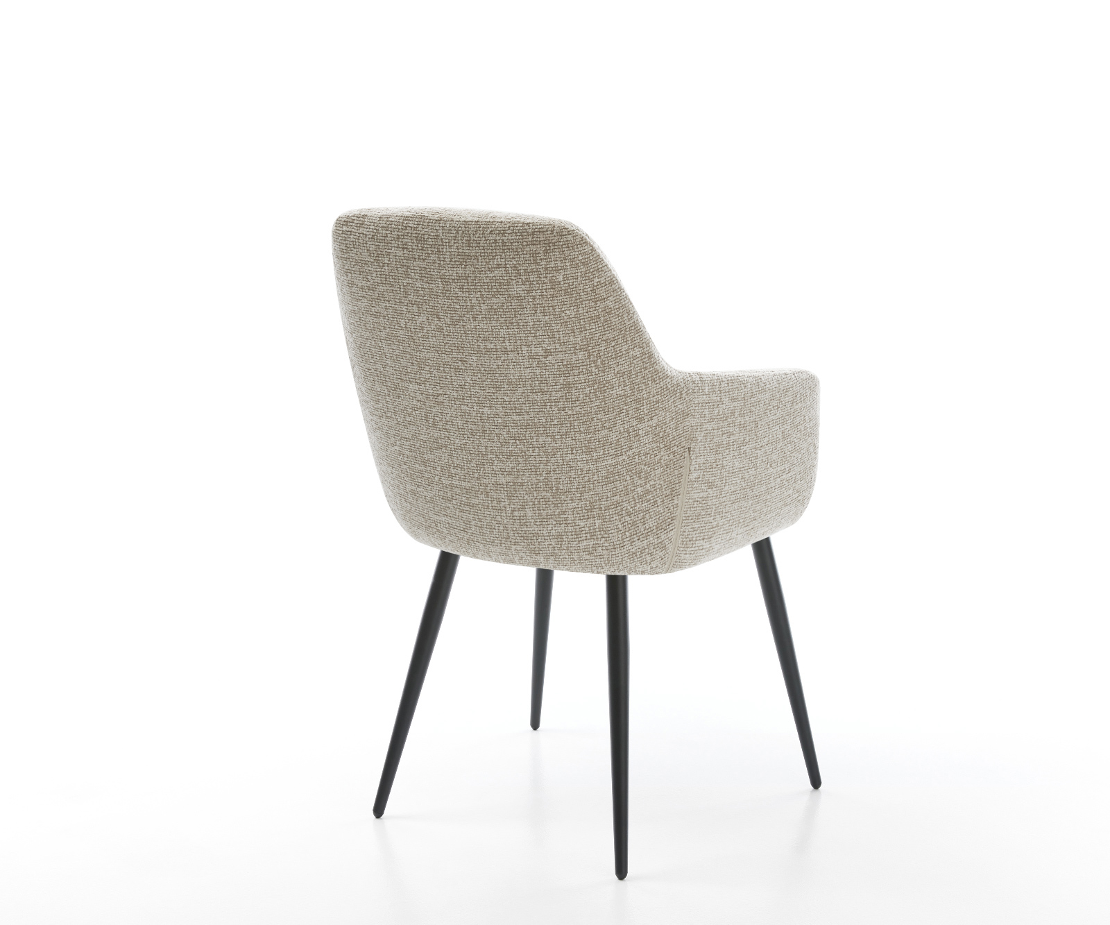 Étkezőszék Pejo-Flex szövött szövet puha bézs 4 láb kúpos fekete zsákrugó - Image 5