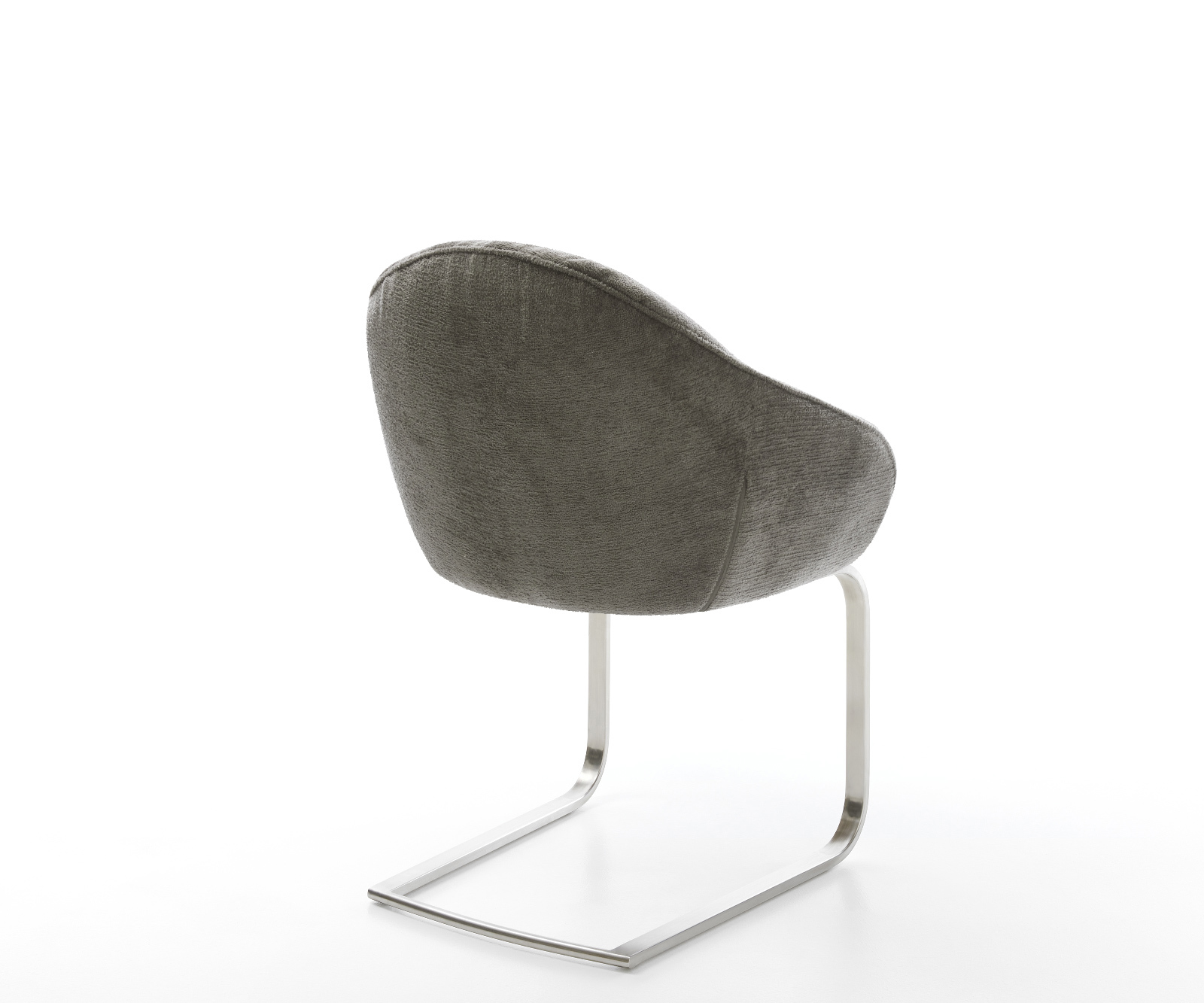 Étkezőszék Gaio-Flex bouclé puha sötét bézs konzolos lapos rozsdamentes acél - Image 5