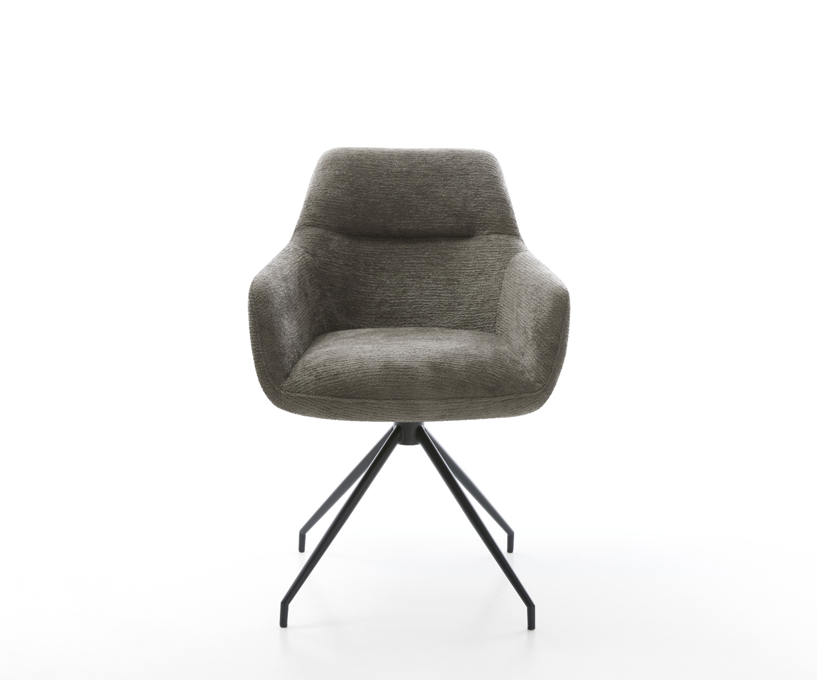 Étkezőszék Pejo-Flex bouclé puha sötét bézs kereszt láb kúpos fekete zsákrugó - Image 2