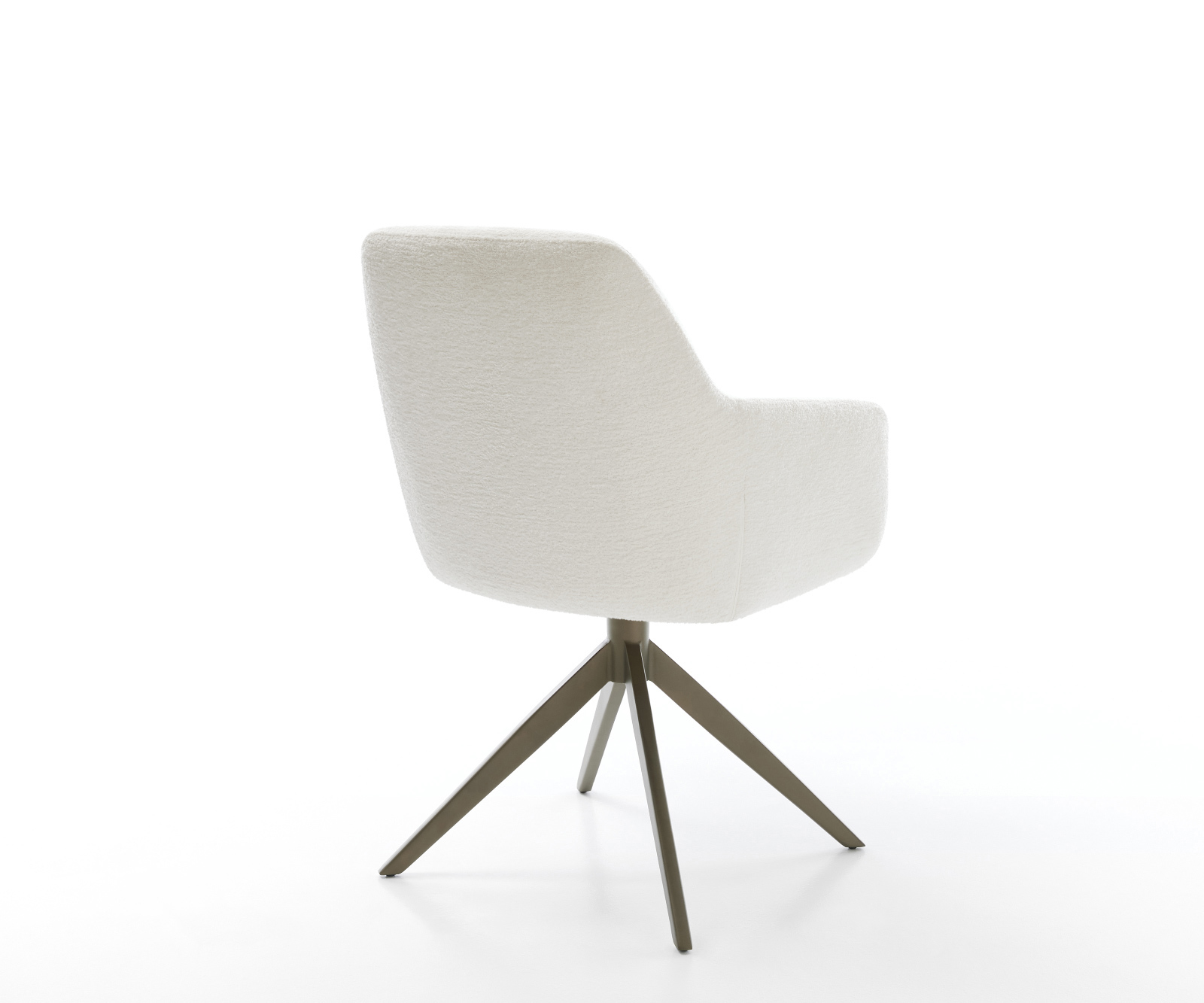 Étkezőszék Pejo-Flex bouclé puha bézs kereszt láb széles titán színű 360° forgatható billenő zsákrugós matrac - Image 5