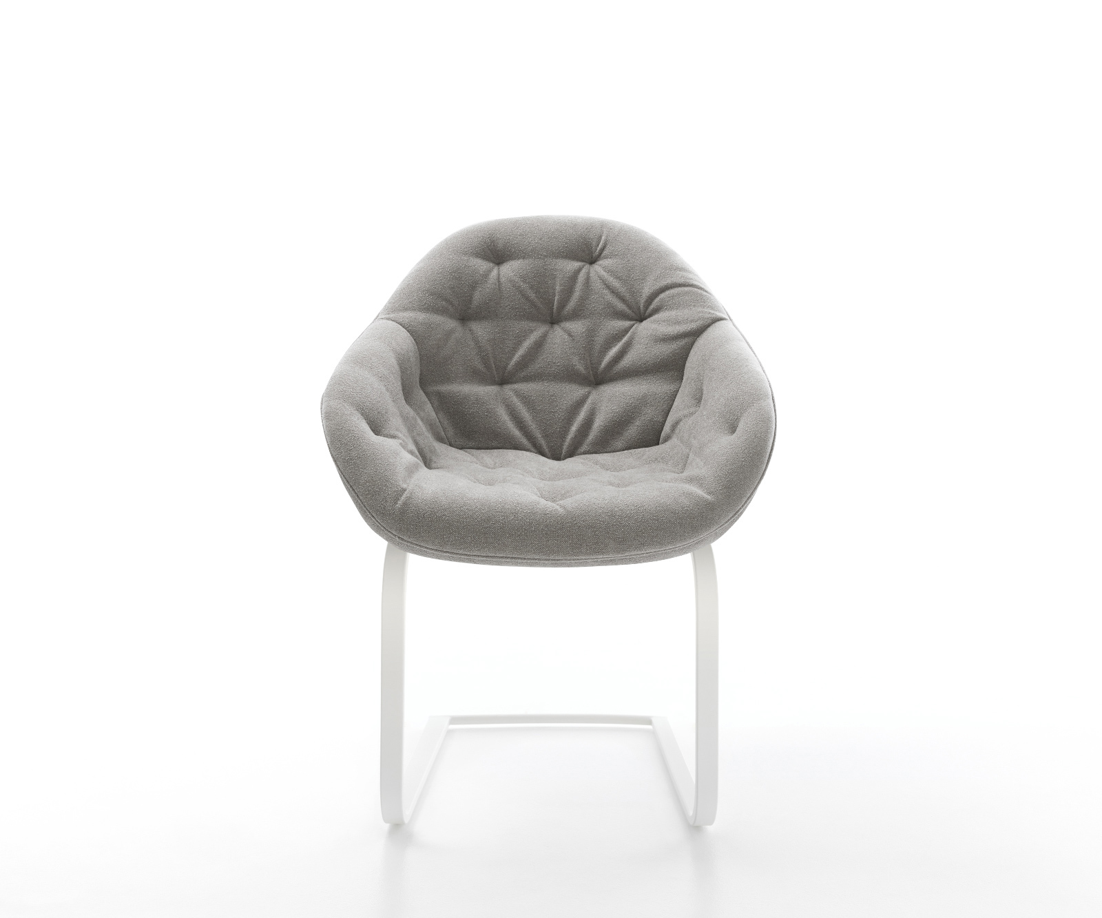 Étkezőszék Gaio-Flex strukturált szövet puha szürke étkezőszék lapos fehér - Image 2