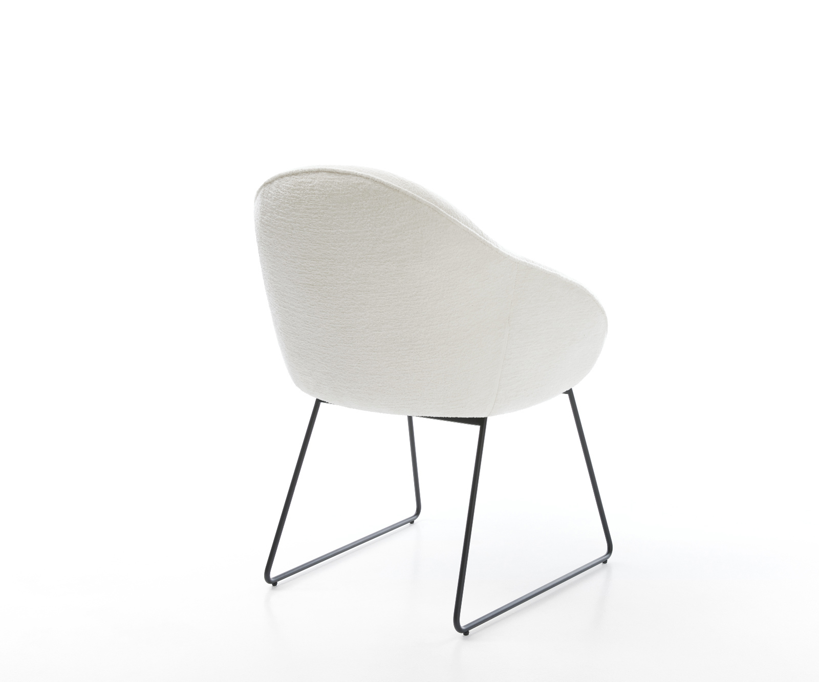 Étkezőszék Gaio-Flex bouclé puha bézs vékony láb fekete - Image 5