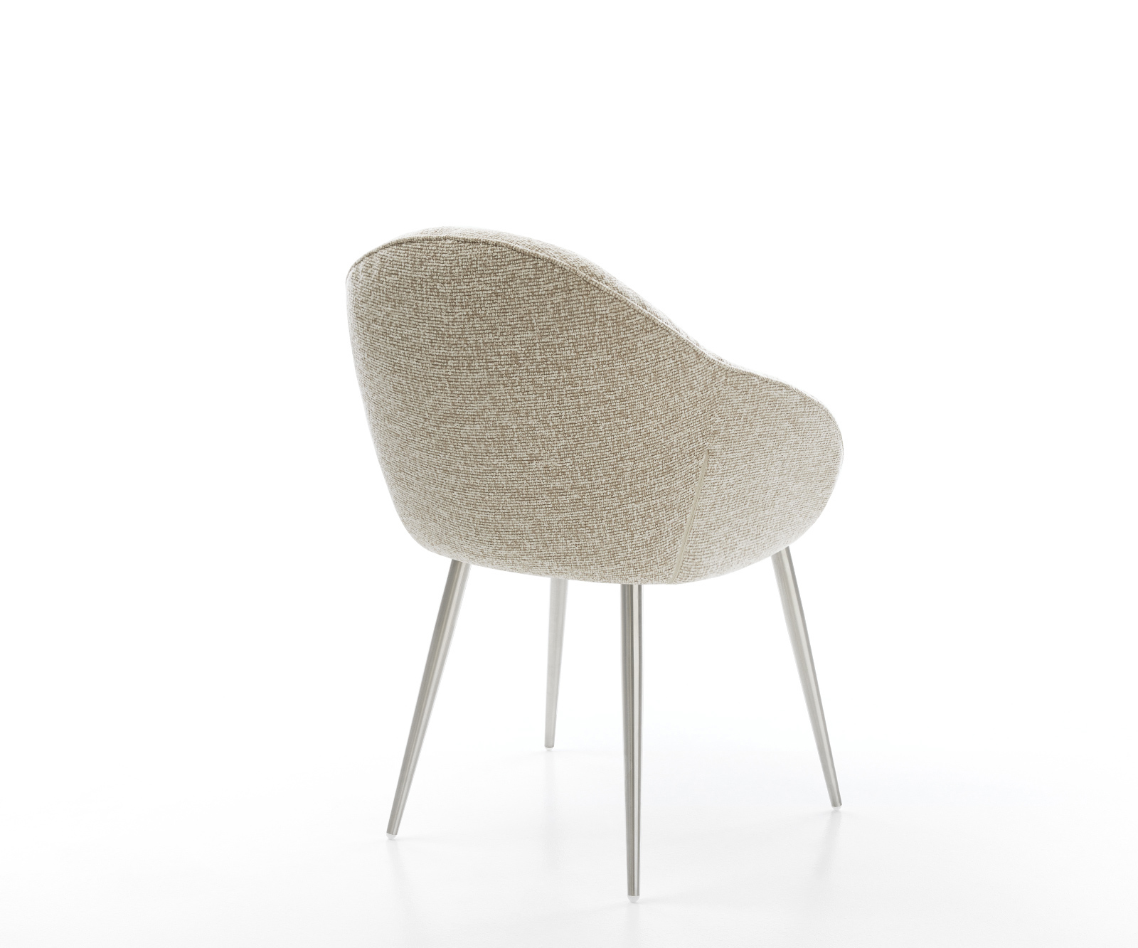 Étkezőszék Gaio-Flex szövött szövet puha bézs 4 láb kúpos rozsdamentes acél - Image 5