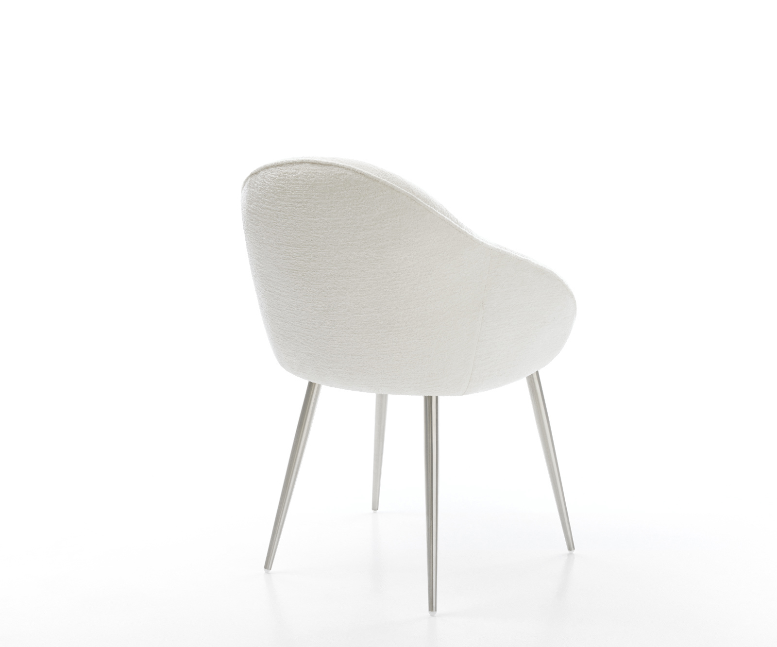 Étkezőszék Gaio-Flex bouclé puha bézs 4 láb kúpos rozsdamentes acél - Image 5