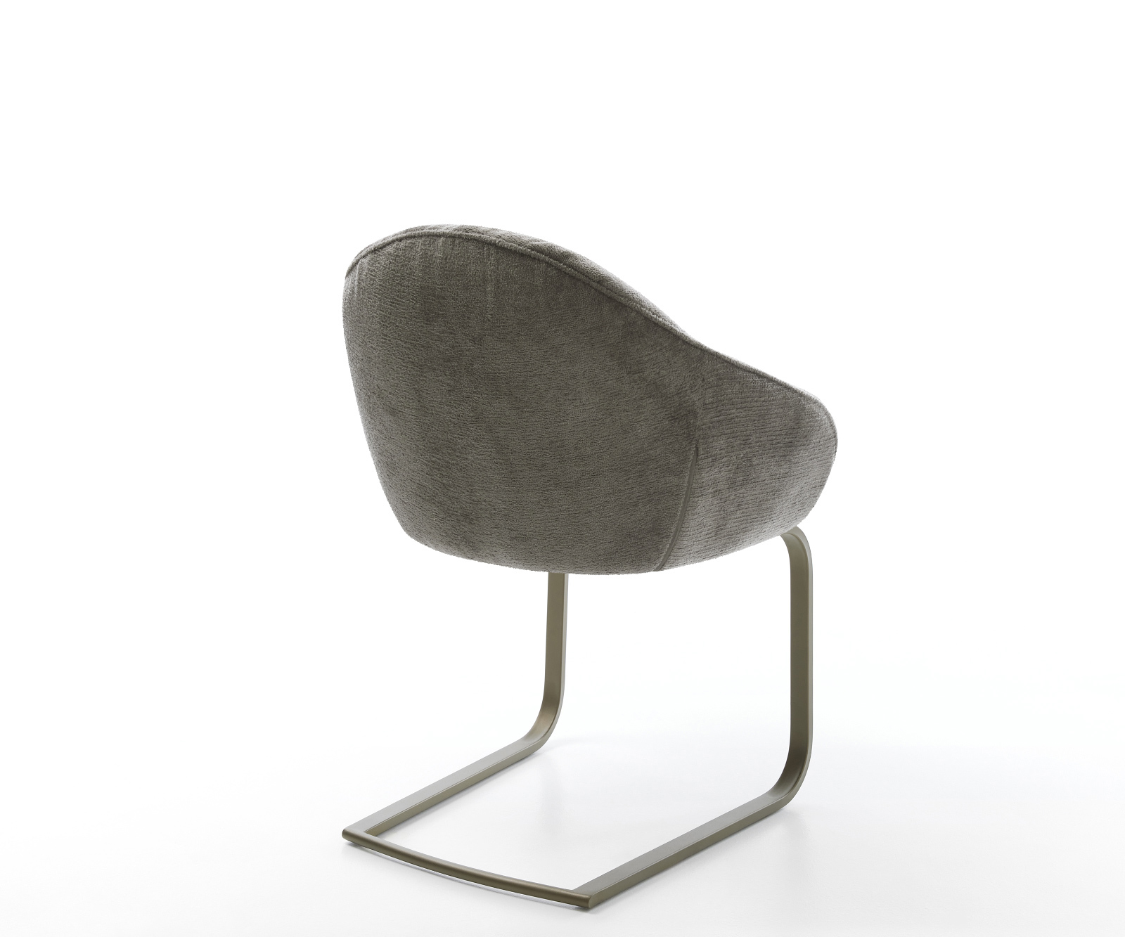 Étkezőszék Gaio-Flex bouclé puha sötét bézs konzolos lapos láb titán színű - Image 5