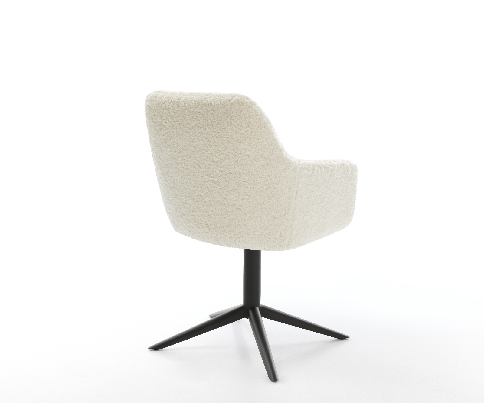 Étkezőszék Pejo-Flex teddy szövet bézs fekete kereszt láb 360° forgatható billenő zsákrugó - Image 5