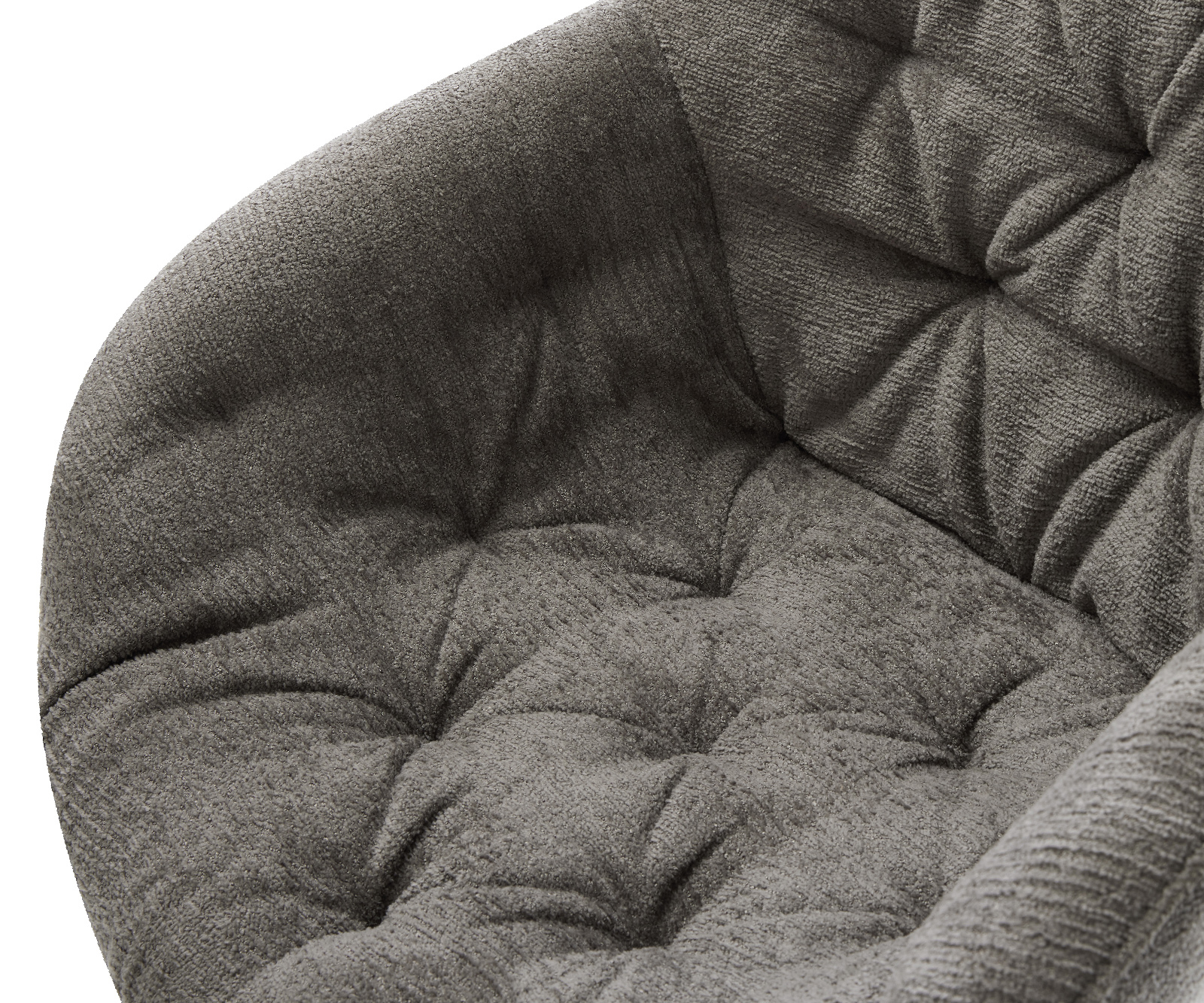 Étkezőszék Gaio-Flex bouclé puha sötét bézs konzolos lapos fekete - Image 4