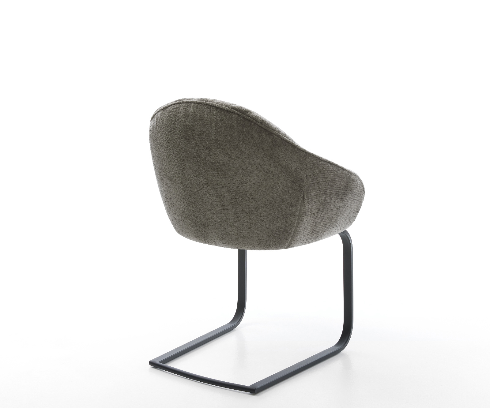 Étkezőszék Gaio-Flex bouclé puha sötét bézs konzolos lapos fekete - Image 5