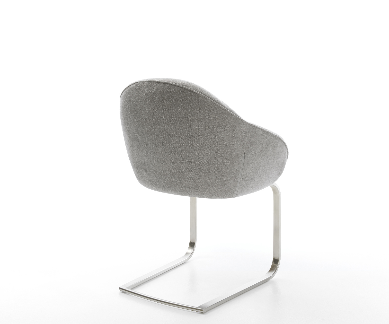 Étkezőszék Gaio-Flex strukturált szövet puha szürke konzolos lapos rozsdamentes acél láb - Image 5