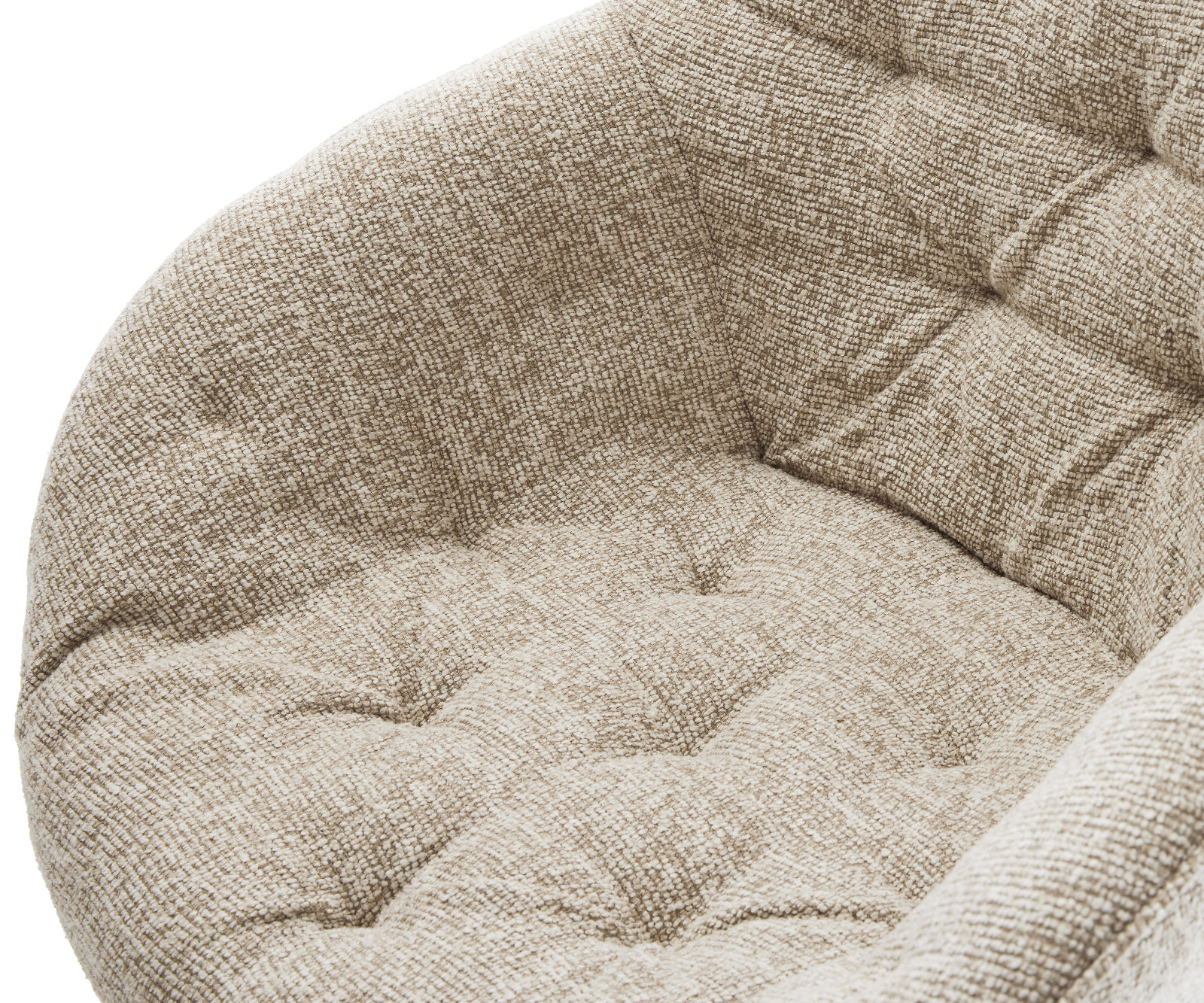 Étkezőszék Gaio-Flex szövött szövet puha bézs fa láb szögletes természetes 180° forgatható - Image 4