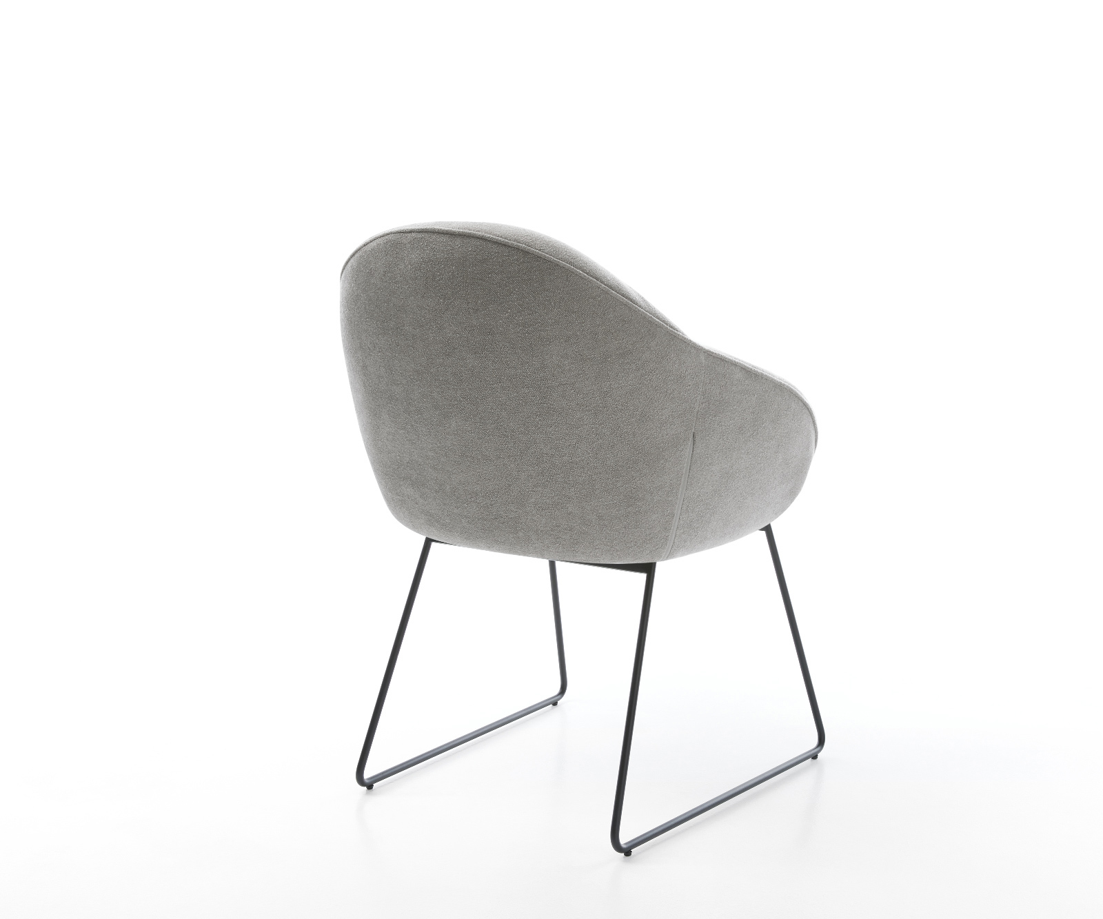 Étkezőszék Gaio-Flex strukturált szövet puha szürke vékony láb fekete - Image 5