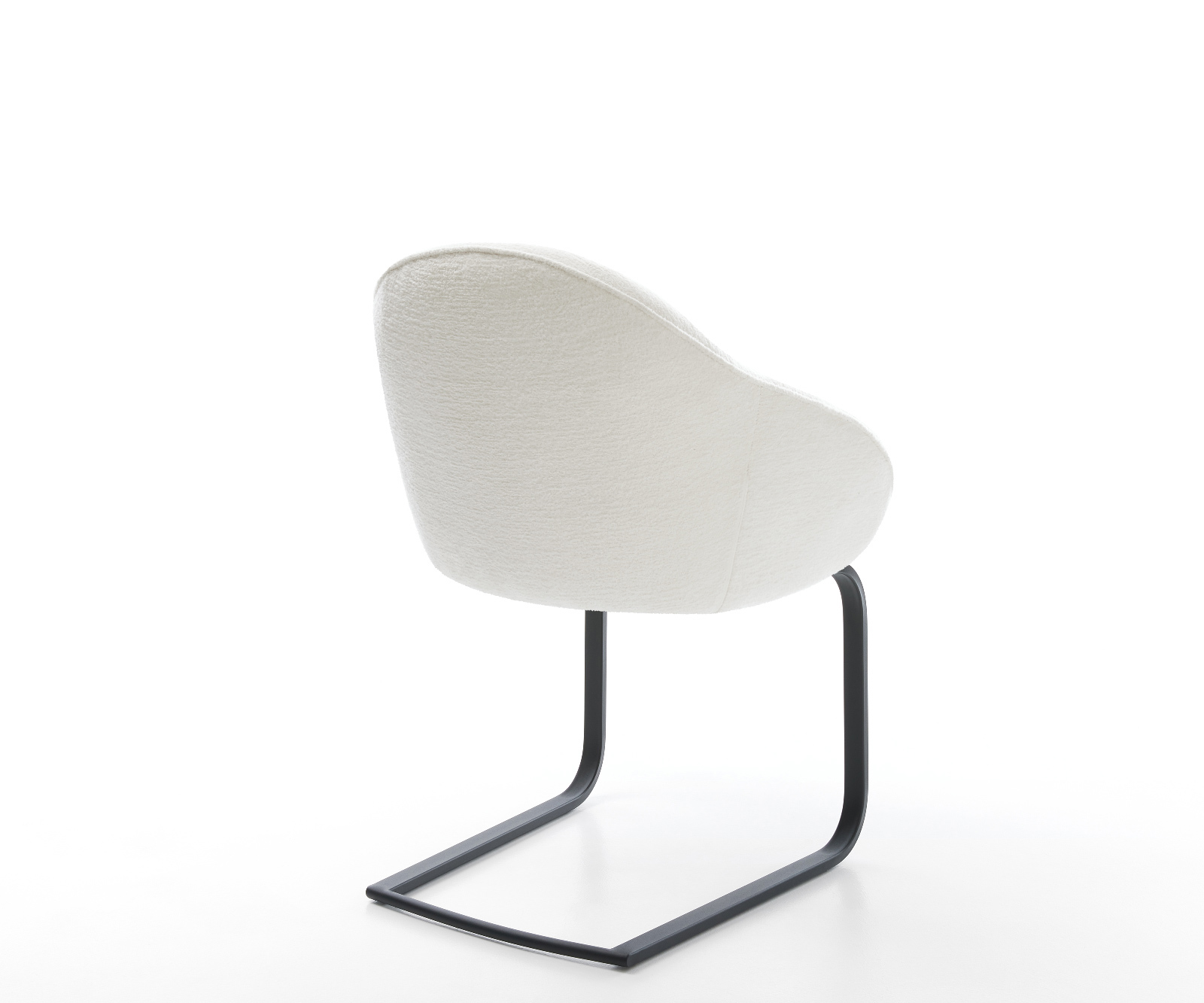 Étkezőszék Gaio-Flex bouclé puha bézs konzolos lapos fekete - Image 5