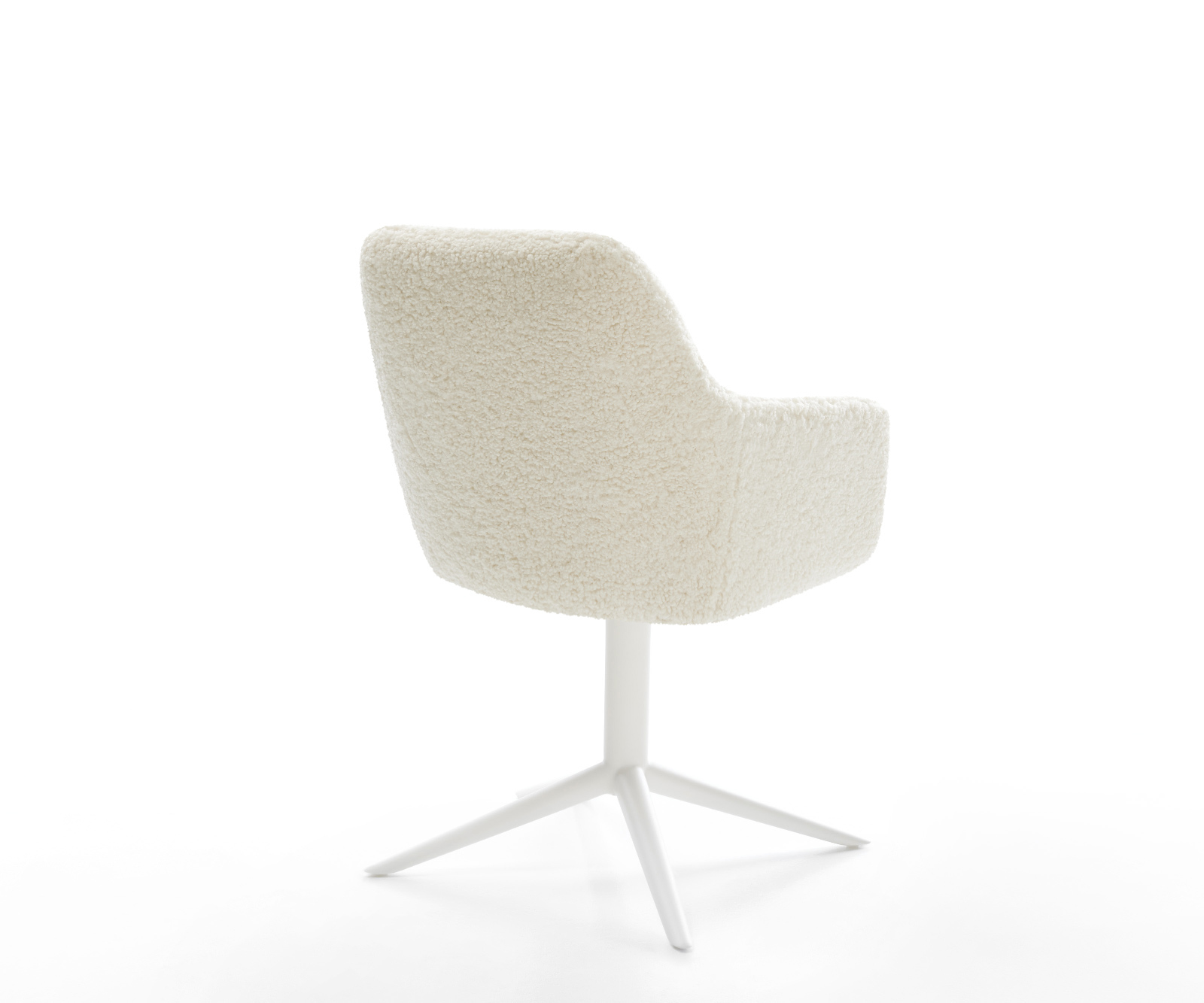 Étkezőszék Pejo-Flex teddy szövet bézs fehér kereszt láb 360° forgatható billenő zsákrugó - Image 5