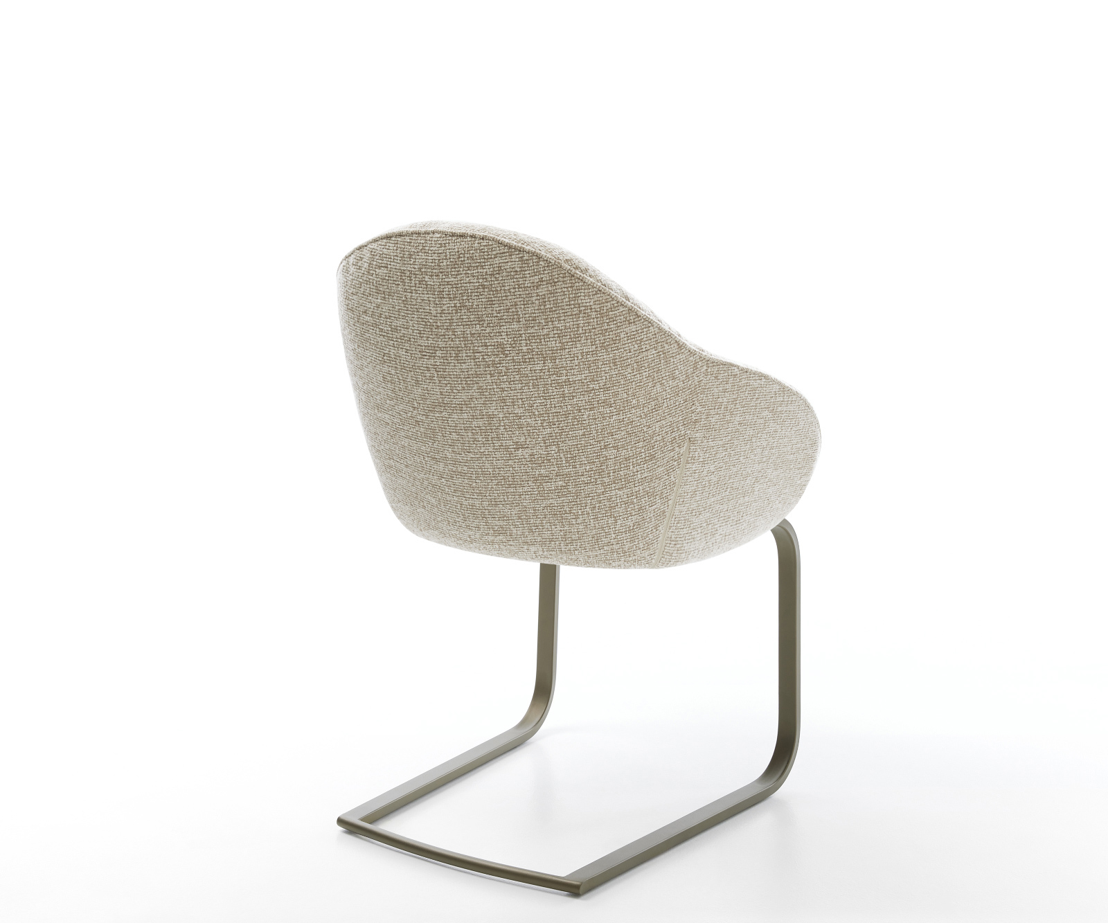 Étkezőszék Gaio-Flex szövött szövet puha bézs konzolos lapos titán színű - Image 5