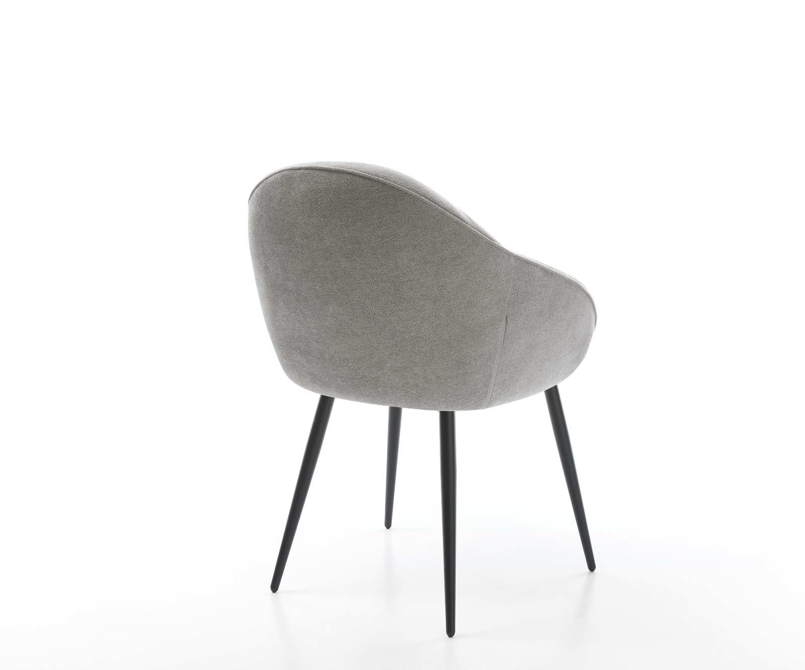 Étkezőszék Gaio-Flex strukturált szövet puha szürke 4 láb kúpos fekete - Image 5