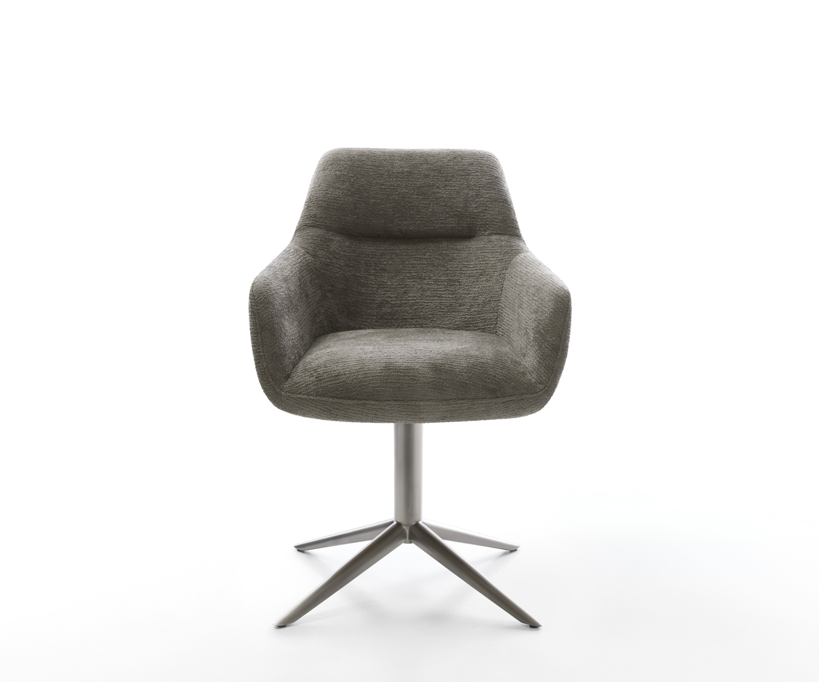 Étkezőszék Pejo-Flex bouclé puha sötét bézs kereszt láb grafit 360° forgatható hintamechanizmus zsákrugó - Image 2