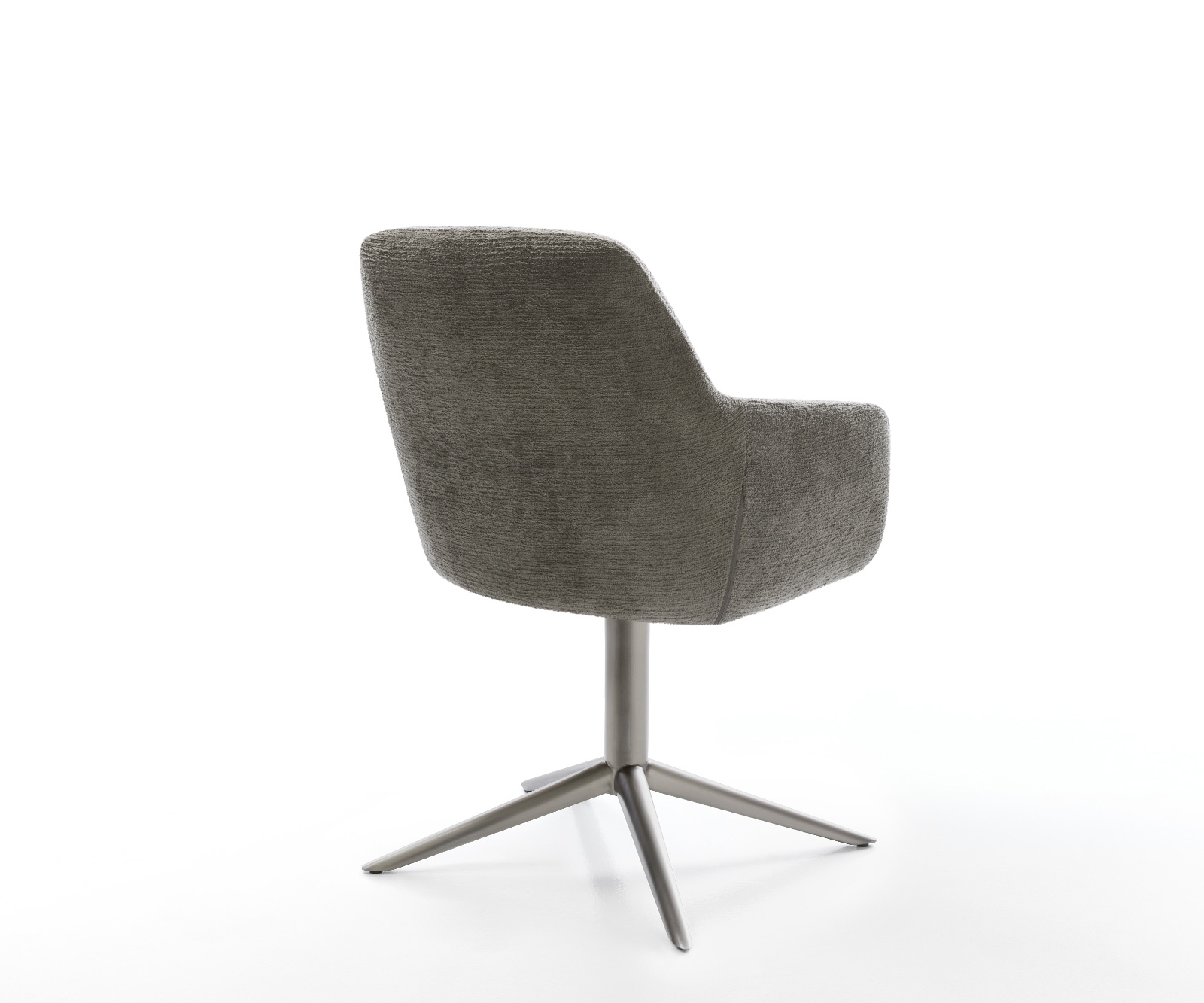 Étkezőszék Pejo-Flex bouclé puha sötét bézs kereszt láb grafit 360° forgatható hintamechanizmus zsákrugó - Image 5