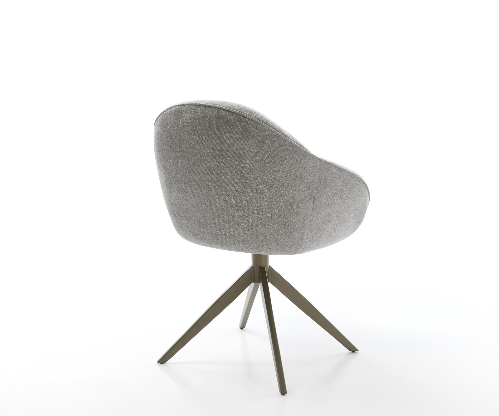 Étkezőszék Gaio-Flex strukturált szövet puha szürke kereszt láb széles titán színű 360°-ban forgatható billenő funkció - Image 5