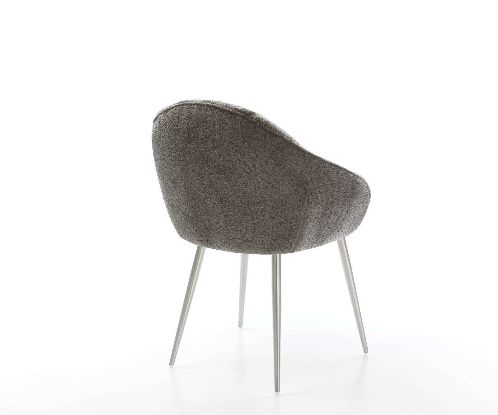 Étkezőszék Gaio-Flex bouclé puha sötét bézs 4 láb kúpos rozsdamentes acél - Image 5