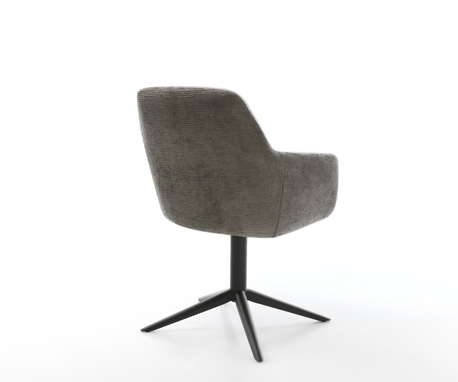 Étkezőszék Pejo-Flex bouclé puha sötét bézs kereszt láb fekete 360° forgatható hintamechanizmus zsákrugó - Image 5