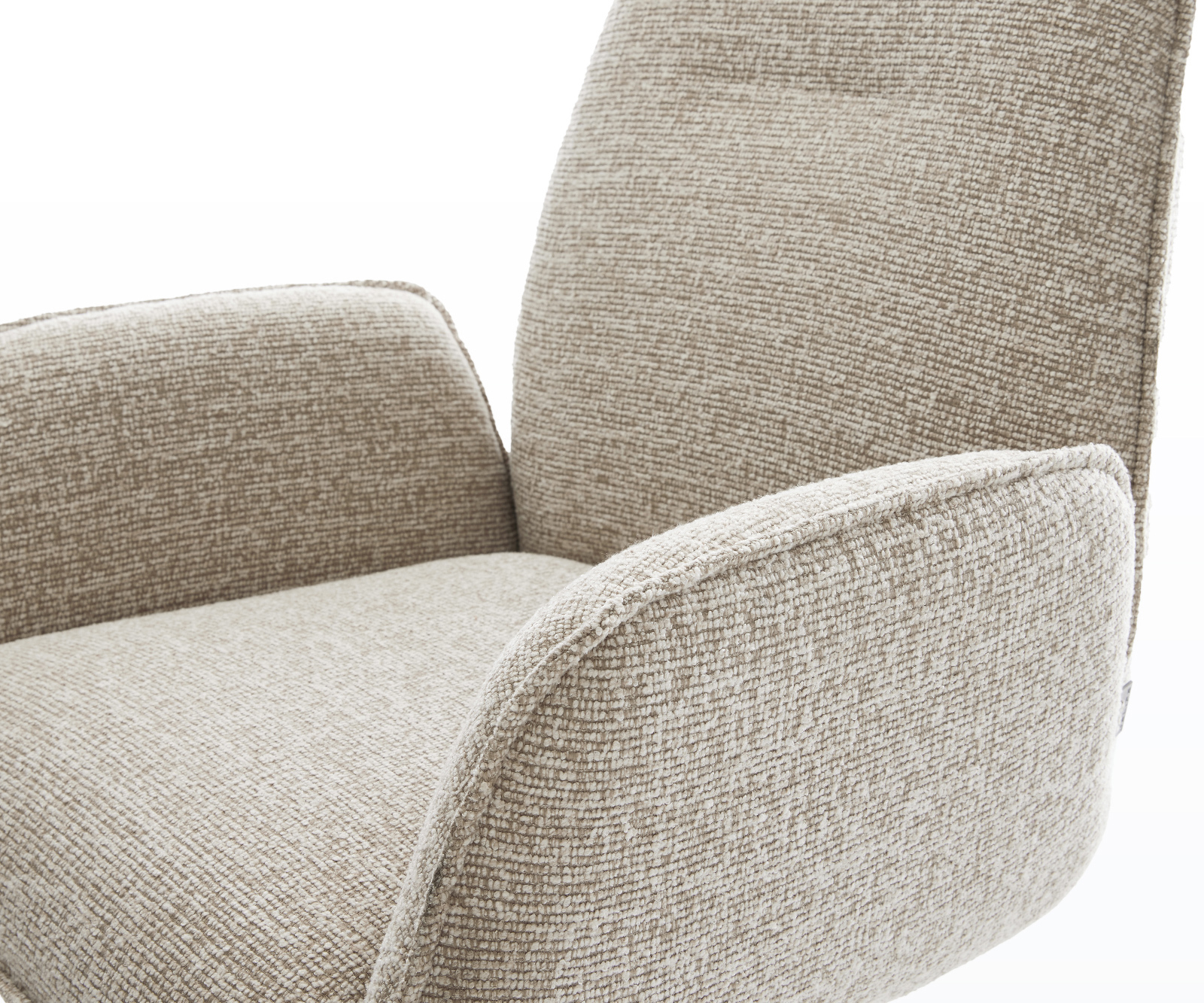 Étkezőszék Zoa-Flex szövött szövet puha bézs vékony láb rozsdamentes acél zsákrugó - Image 4