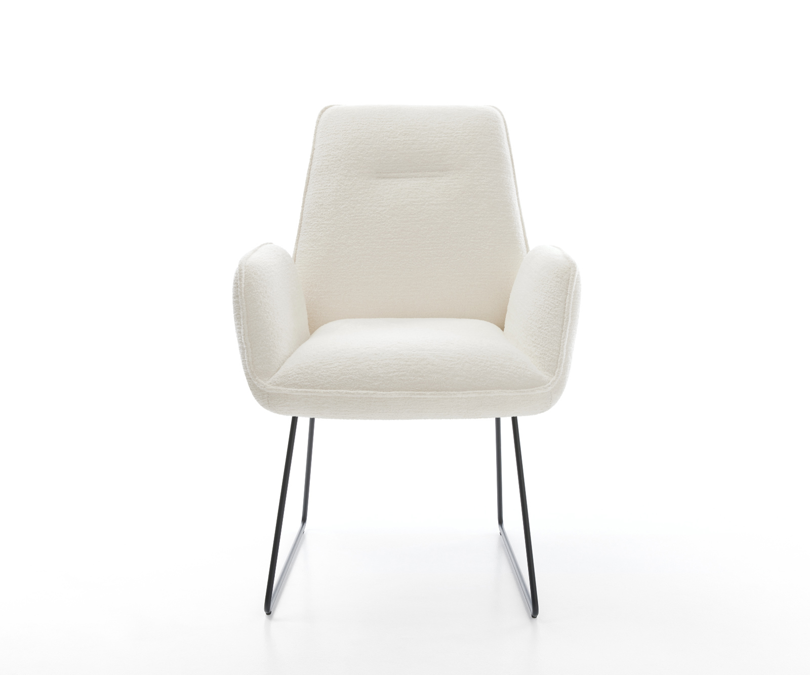 Étkezőszék Zoa-Flex bouclé puha bézs vékony láb fekete zsákrugó - Image 2