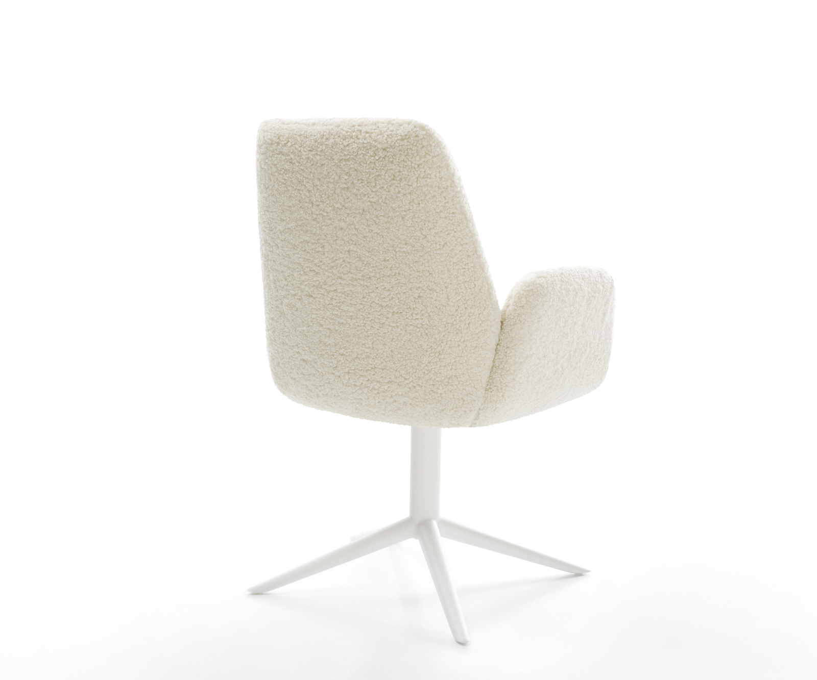 Étkezőszék Zoa-Flex teddy szövet bézs fehér kereszt láb 360° forgatható billenő zsákrugó - Image 4