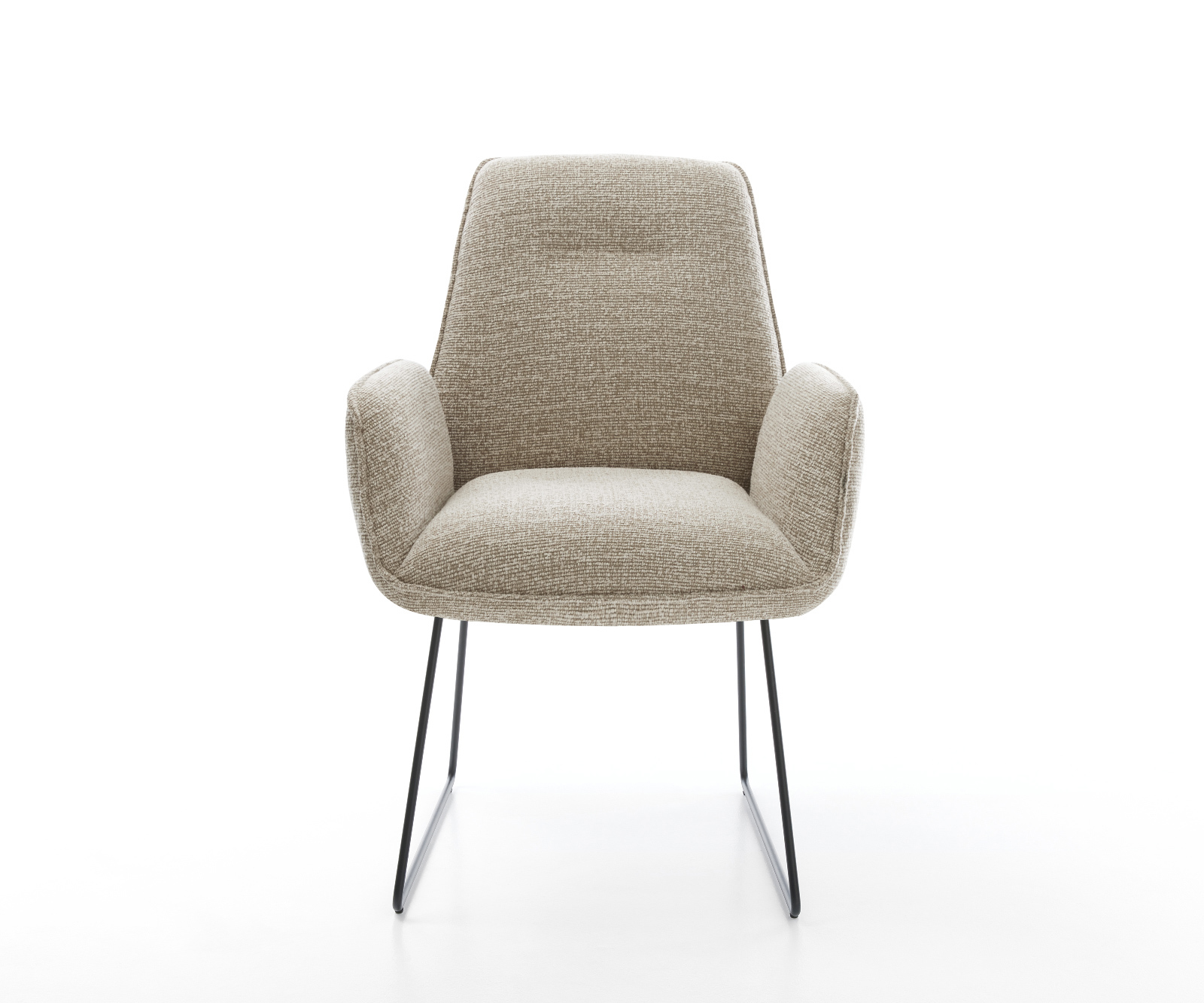 Étkezőszék Zoa-Flex szövött szövet puha bézs vékony láb fekete zsákrugó - Image 2