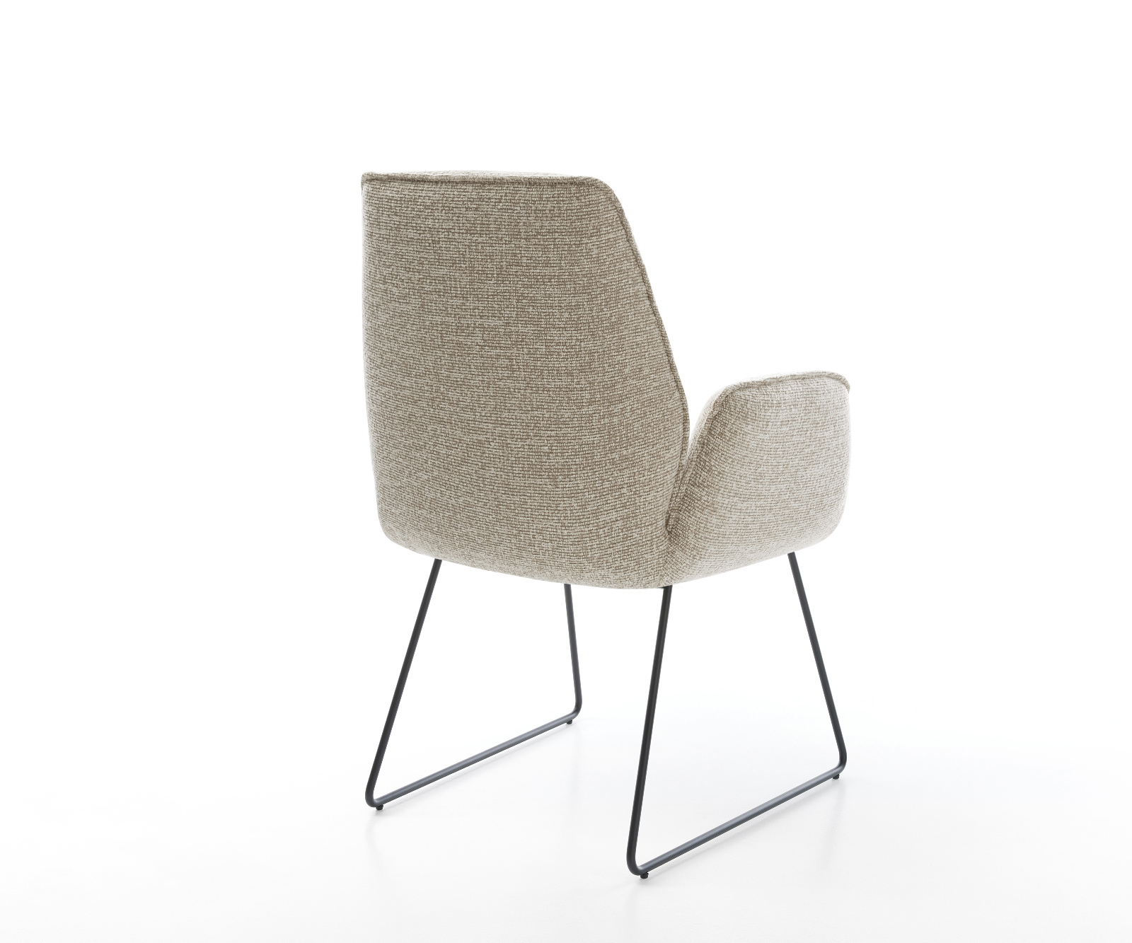 Étkezőszék Zoa-Flex szövött szövet puha bézs vékony láb fekete zsákrugó - Image 5