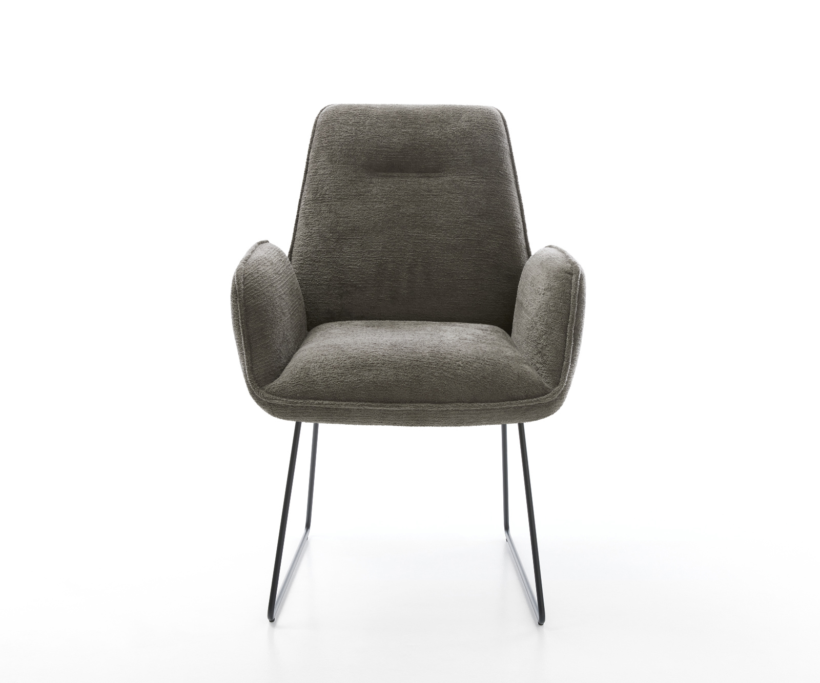 Étkezőszék Zoa-Flex bouclé puha sötét bézs vékony láb fekete zsákrugó - Image 2