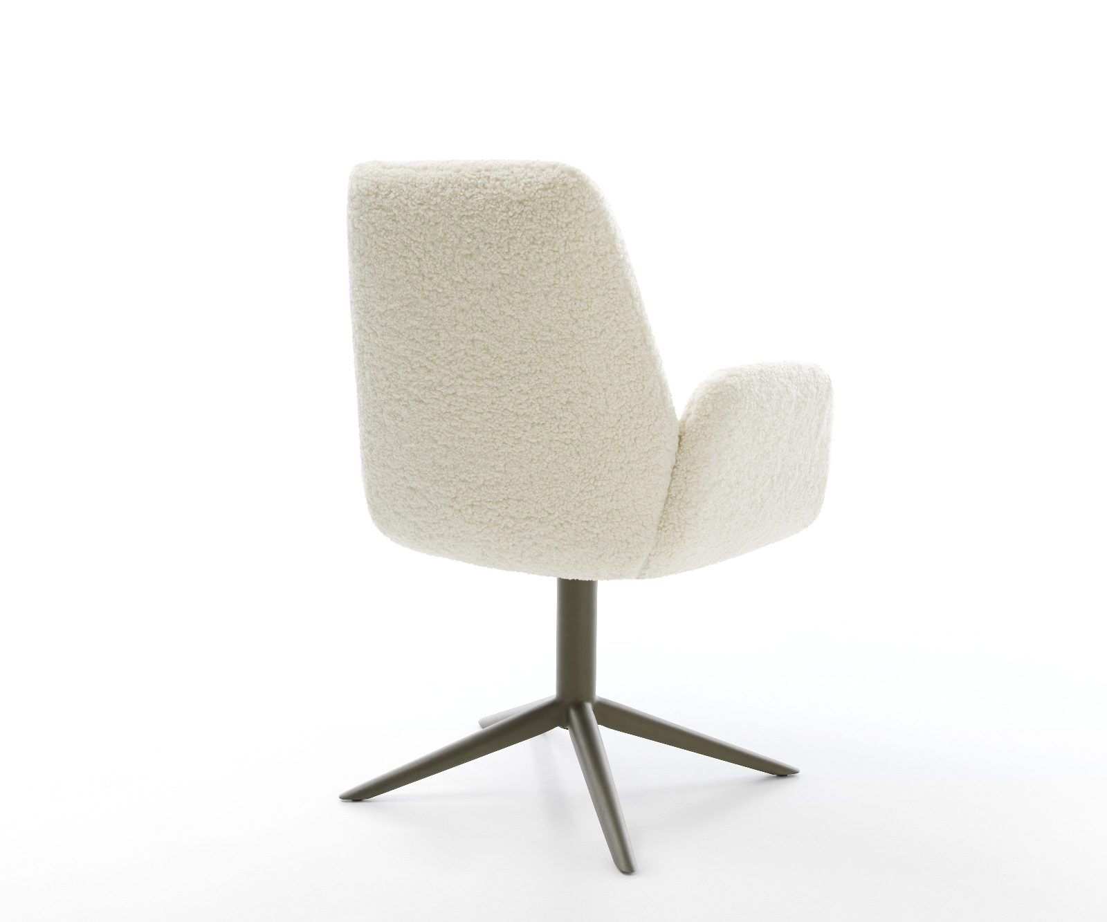 Étkezőszék Zoa-Flex teddy szövet bézs kereszt láb titánszínű hatvan fokban forgatható hintamechanizmus zsákrugó - Image 4