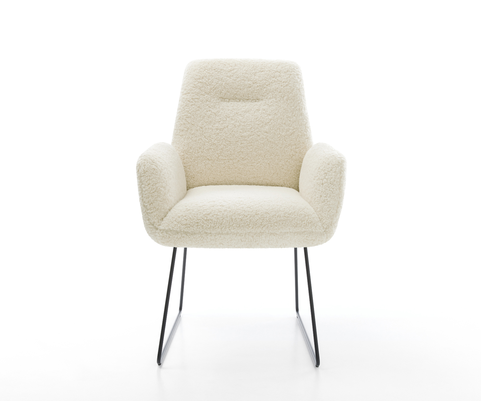 Étkezőszék Zoa-Flex teddy szövet bézs vékony láb fekete zsákrugó - Image 2