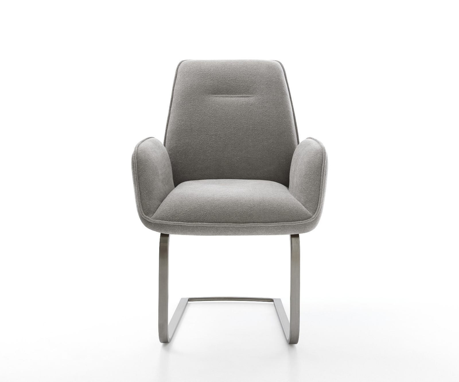 Étkezőszék Zoa-Flex strukturált szövet puha szürke konzolos lapos grafit zsákrugós - Image 2