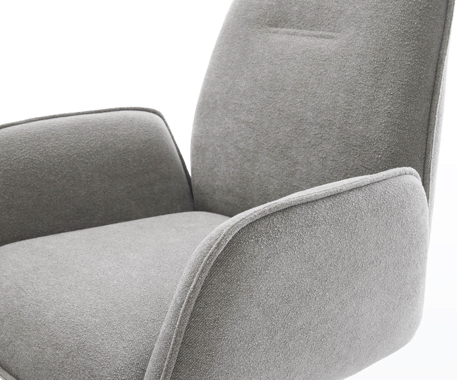 Étkezőszék Zoa-Flex strukturált szövet puha szürke konzolos lapos grafit zsákrugós - Image 4