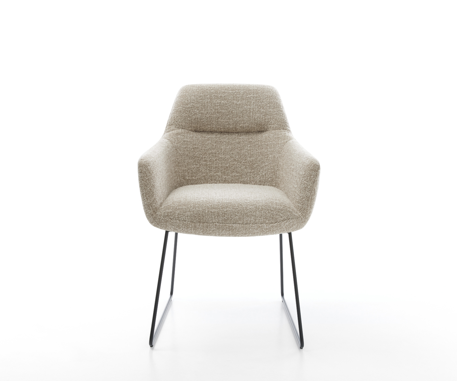 Étkezőszék Pejo-Flex szövött szövet puha bézs vékony láb fekete zsákrugó - Image 2